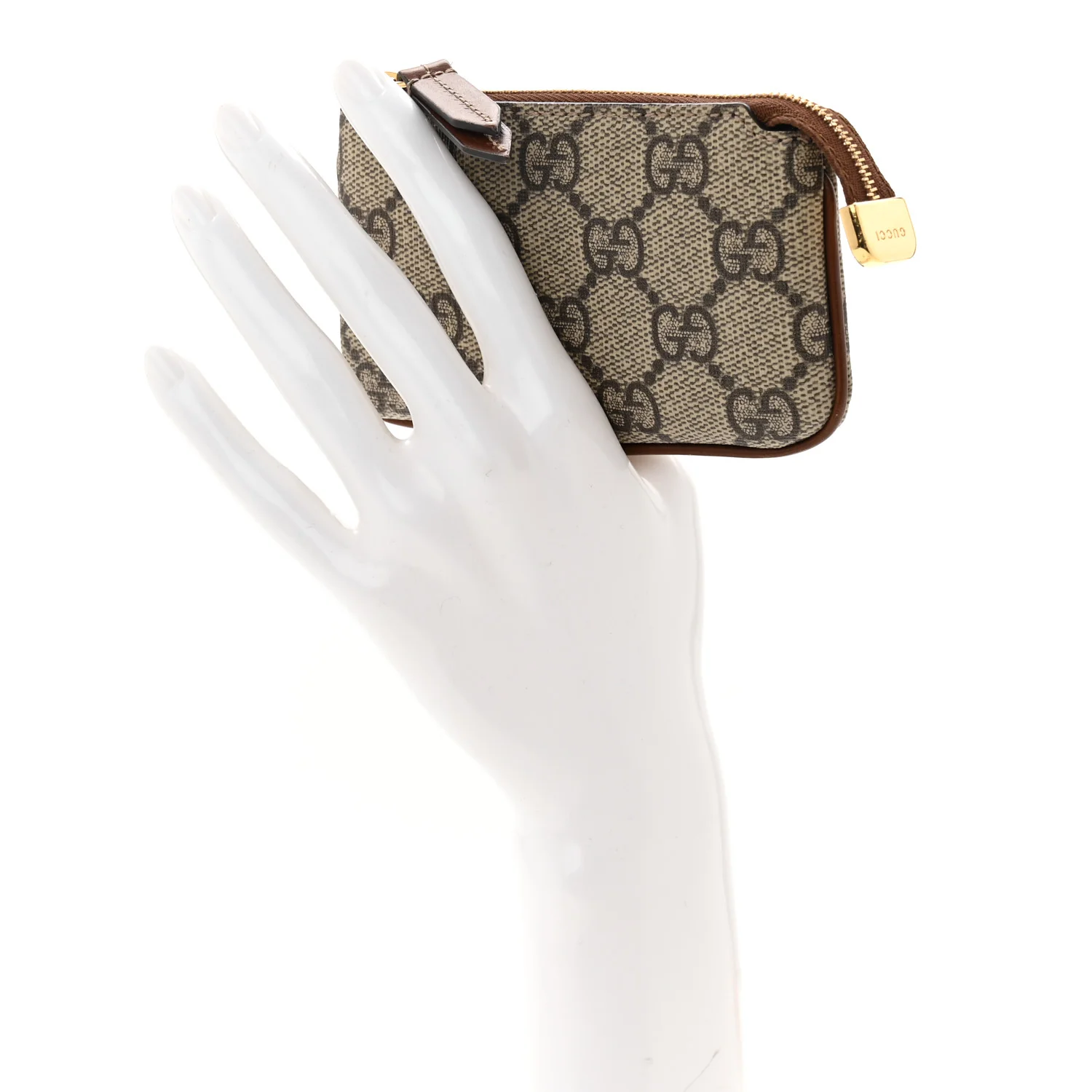 GG Supreme Monogram Key Case Beige Ebony Cuir - Image 2