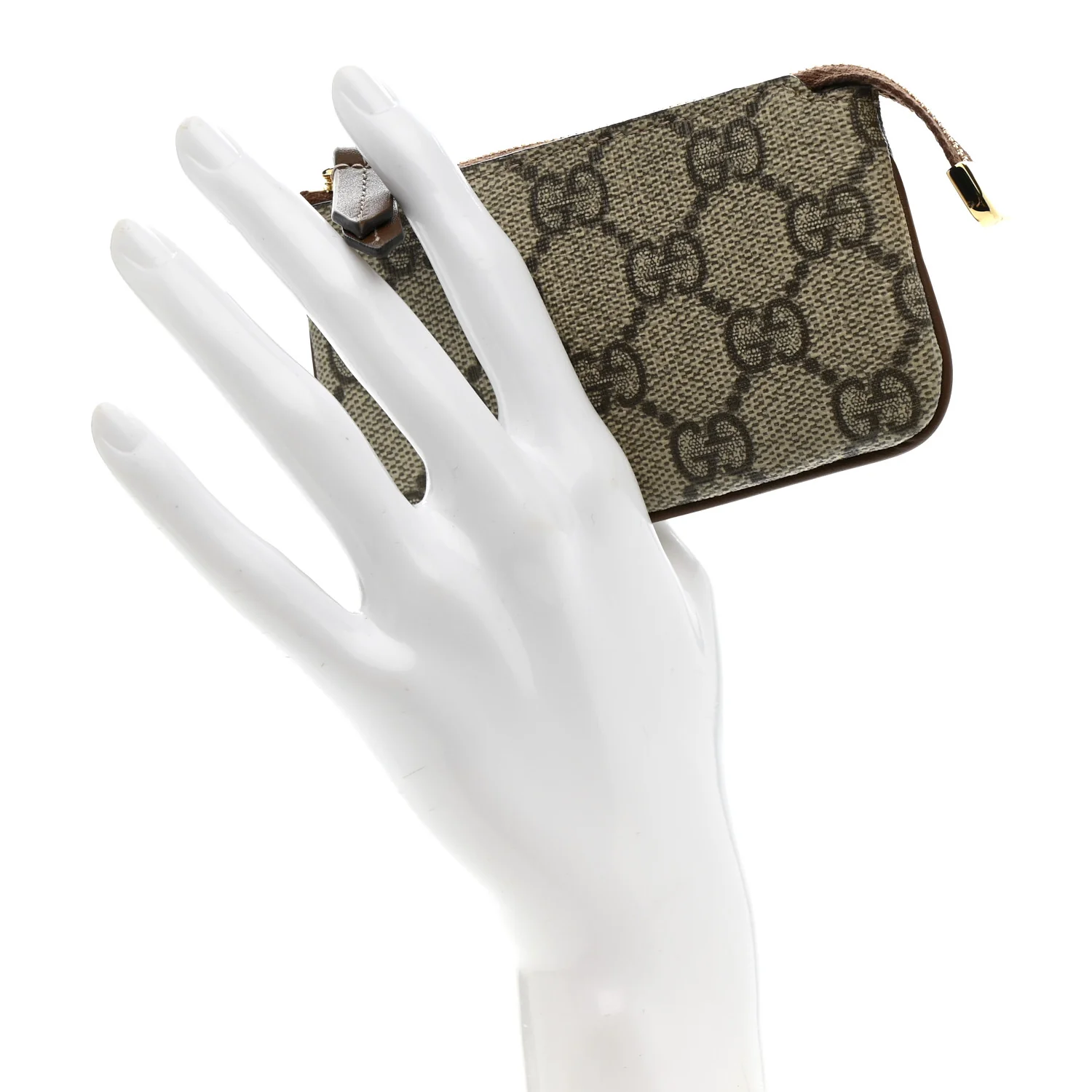 GG Supreme Monogram Key Case Beige Ebony Cuir - Image 2