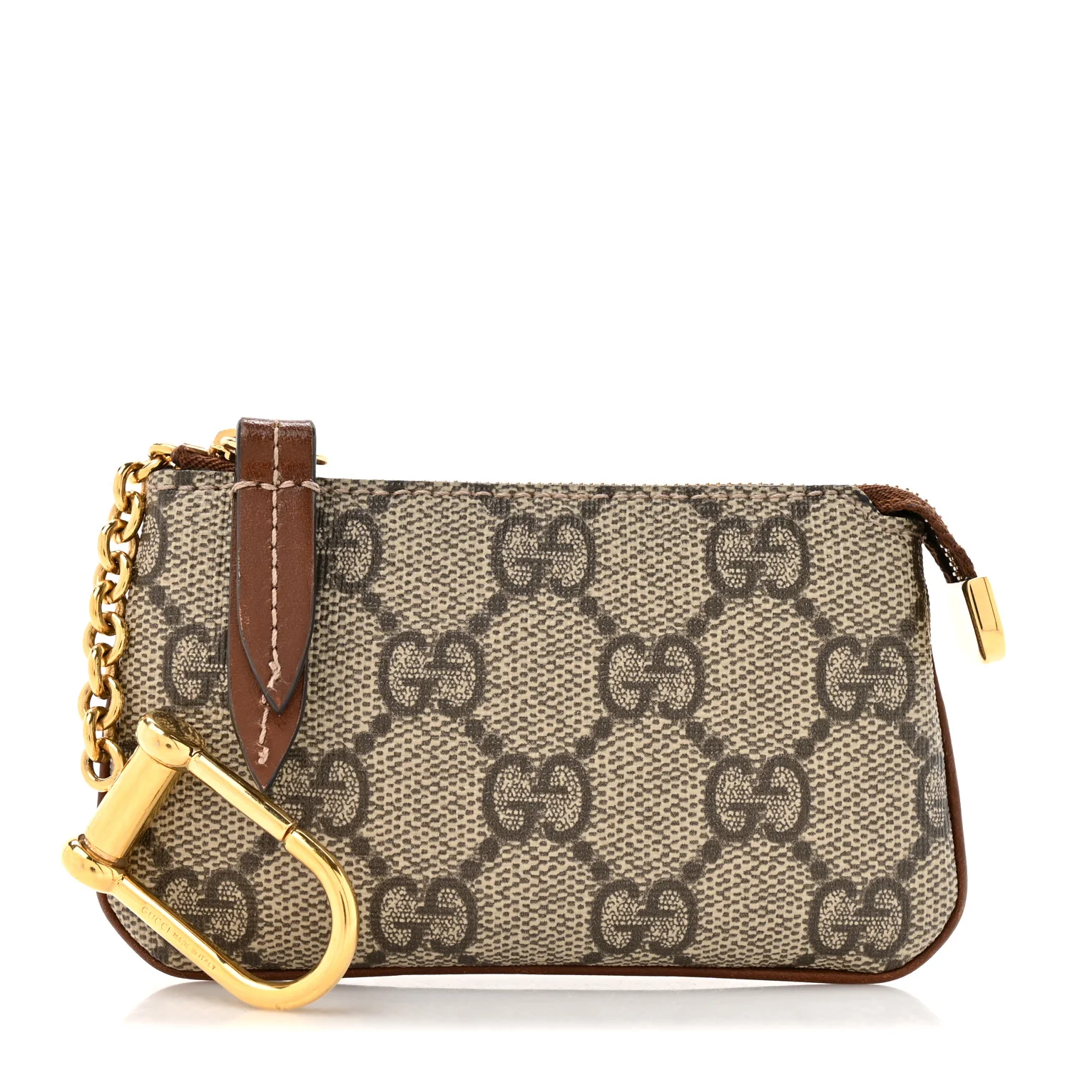 GG Supreme Monogram Key Case Brown