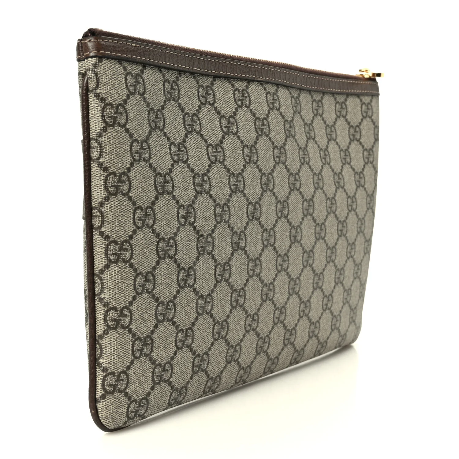 GG Supreme Monogram Large Ophidia Pouch Clutch Brown - Image 3