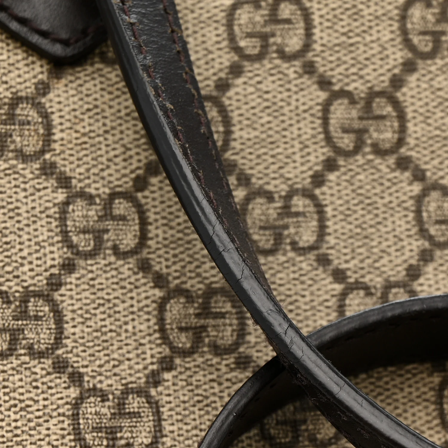GG Supreme Monogram Large Shopping Tote Dark Brown - Image 16