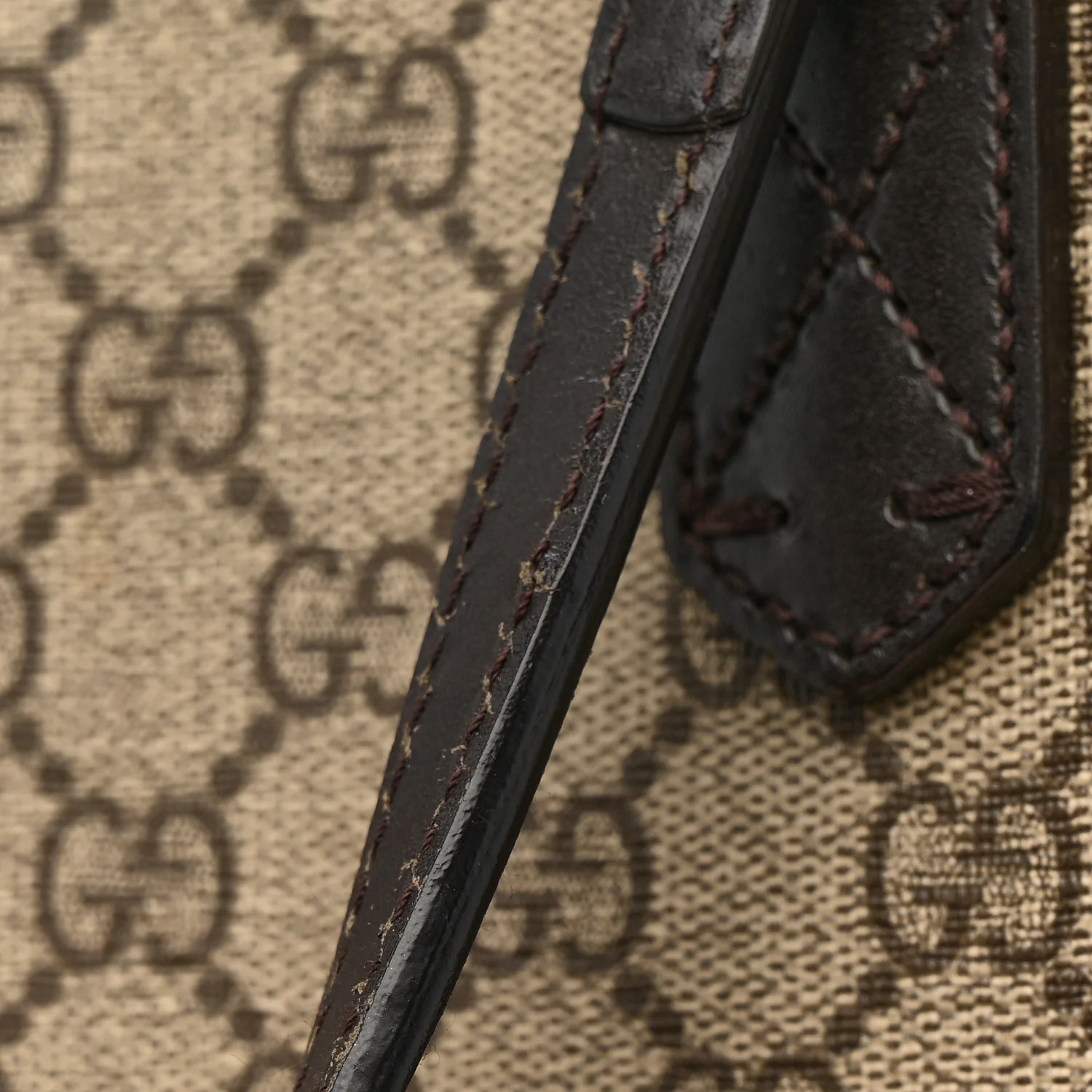 GG Supreme Monogram Large Shopping Tote Dark Brown - Image 18