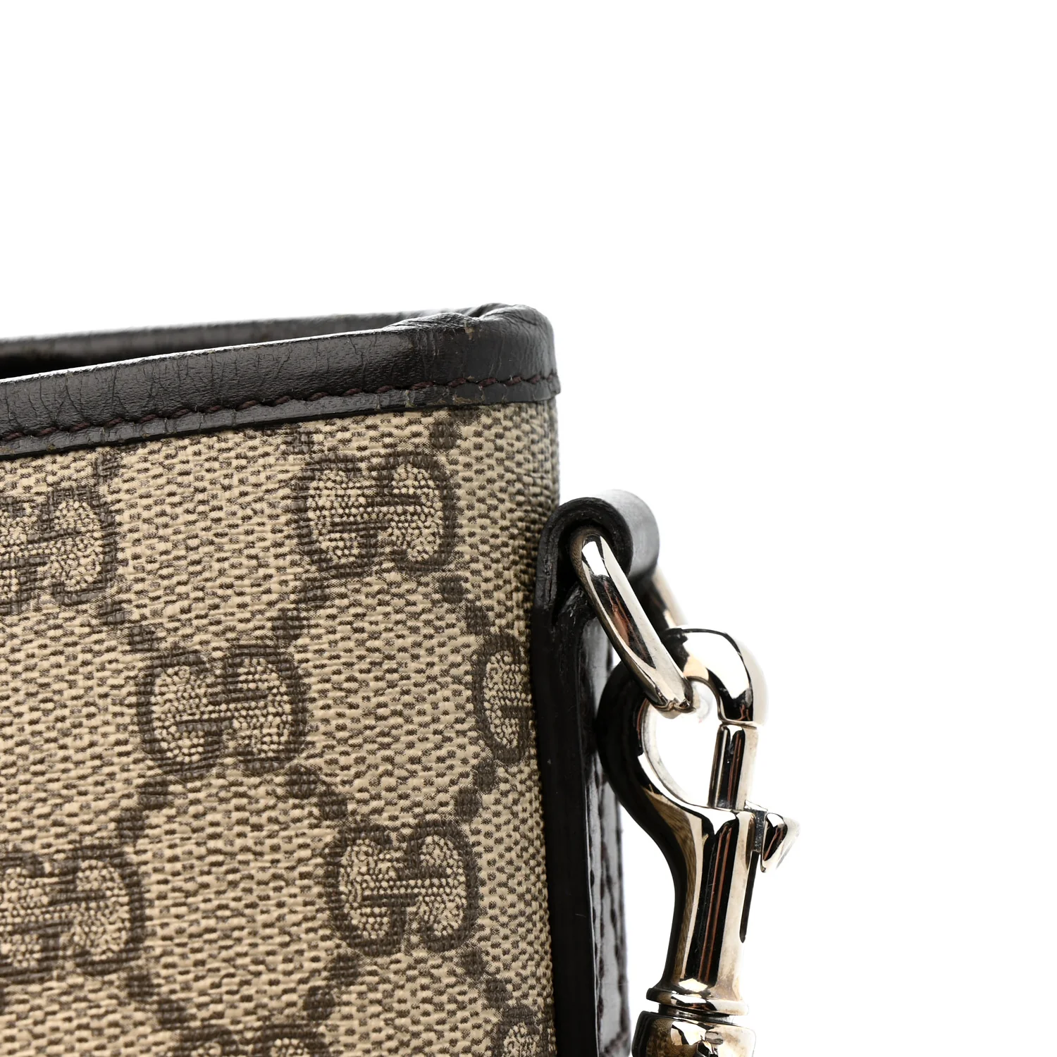 GG Supreme Monogram Large Shopping Tote Dark Brown - Image 19