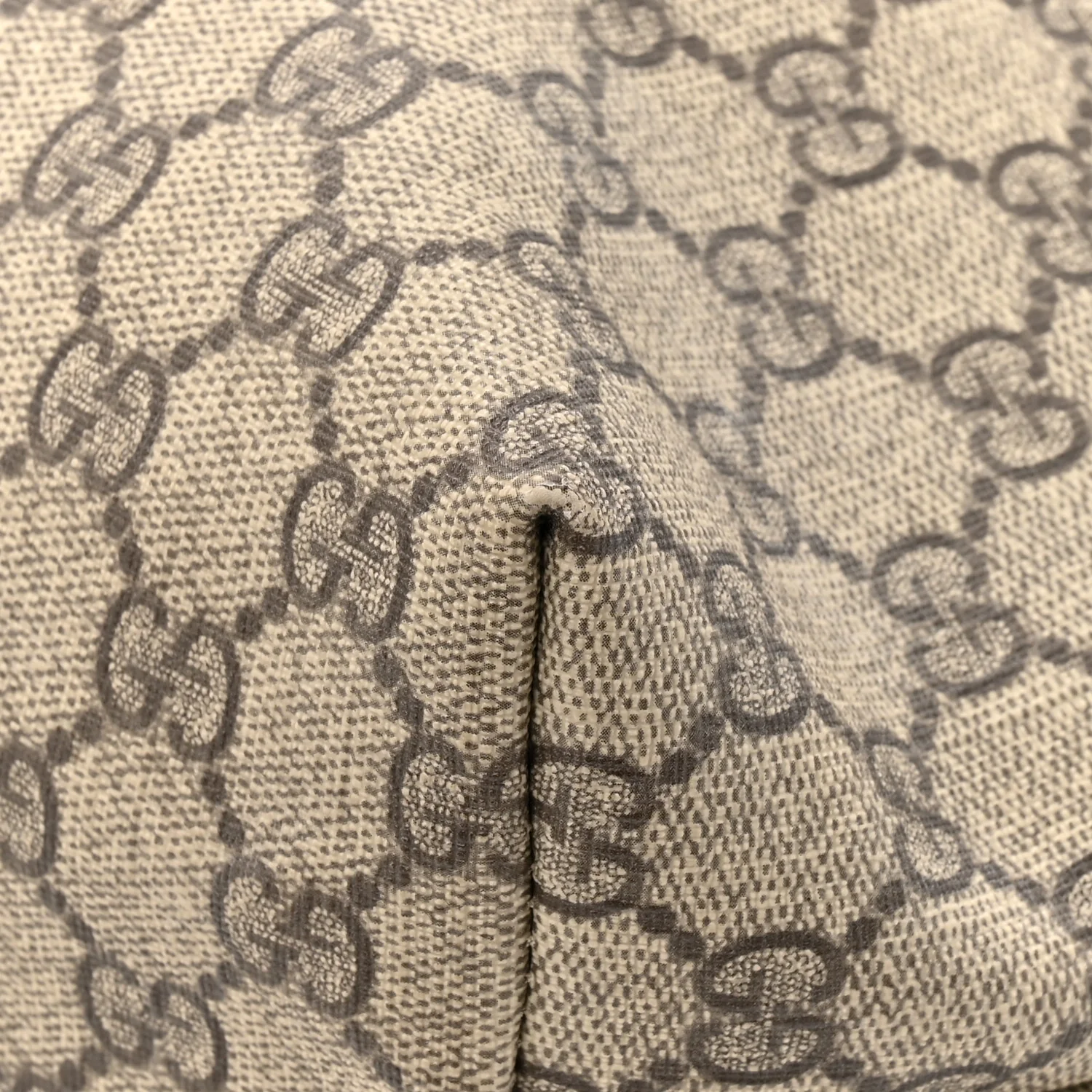 GG Supreme Monogram Large Zippered Shopping Tote Off White - Image 11