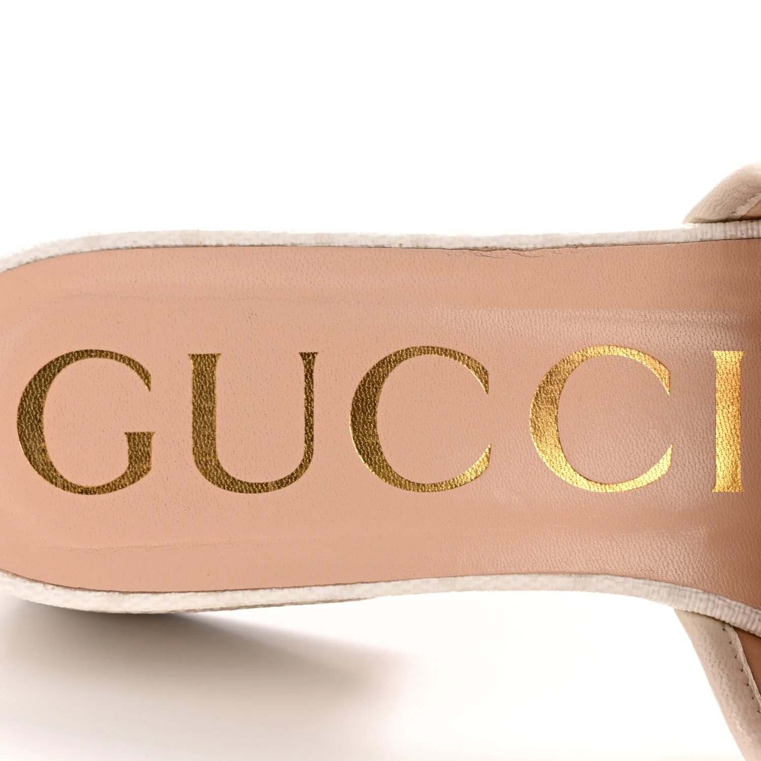 GG Supreme Monogram Malaga Kid Platform Mule Sandals 36 White Mystic White - Image 8