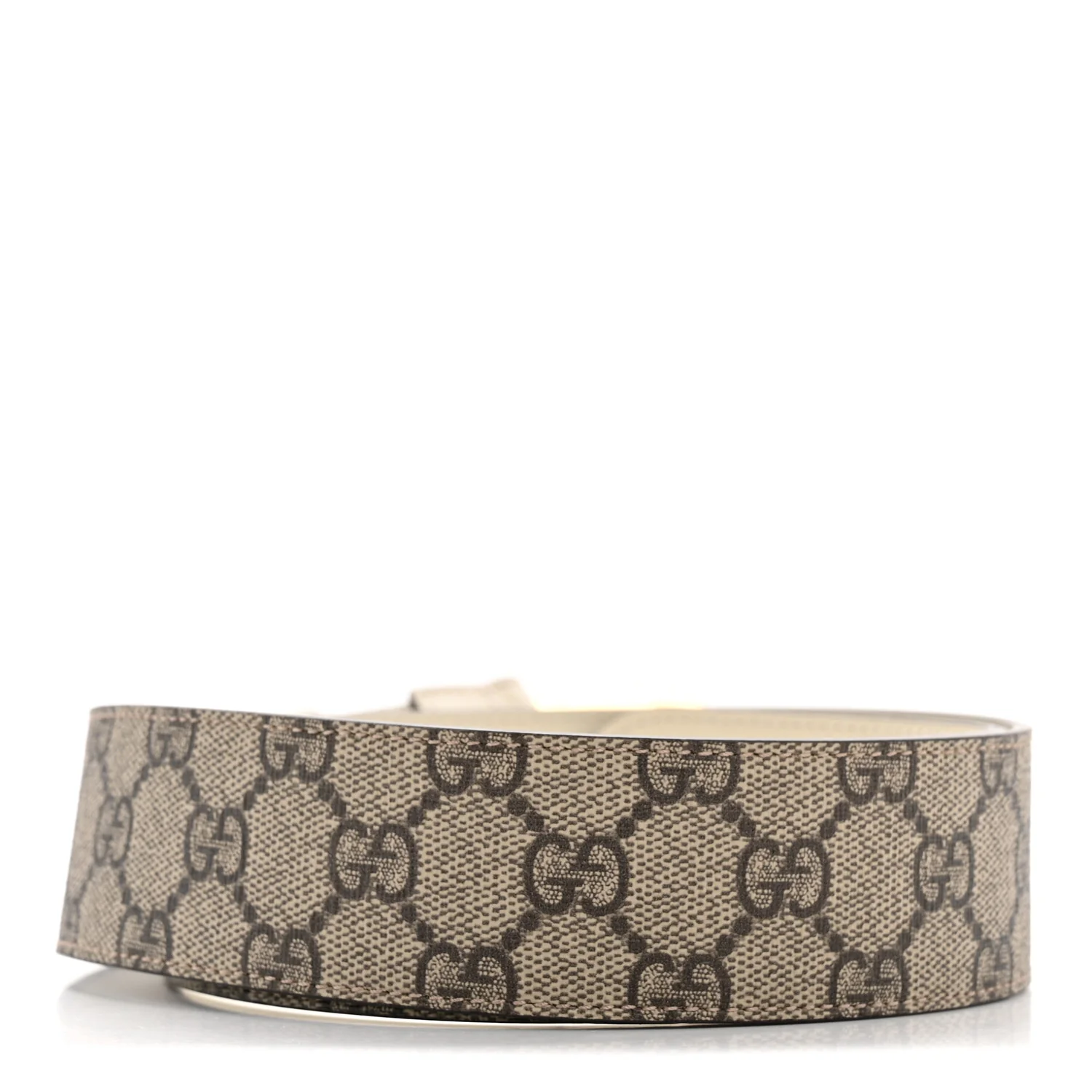 GG Supreme Monogram Matte Plutone Calfskin Double G 40mm Belt 80 32 Beige Ebony Mystic White - Image 2