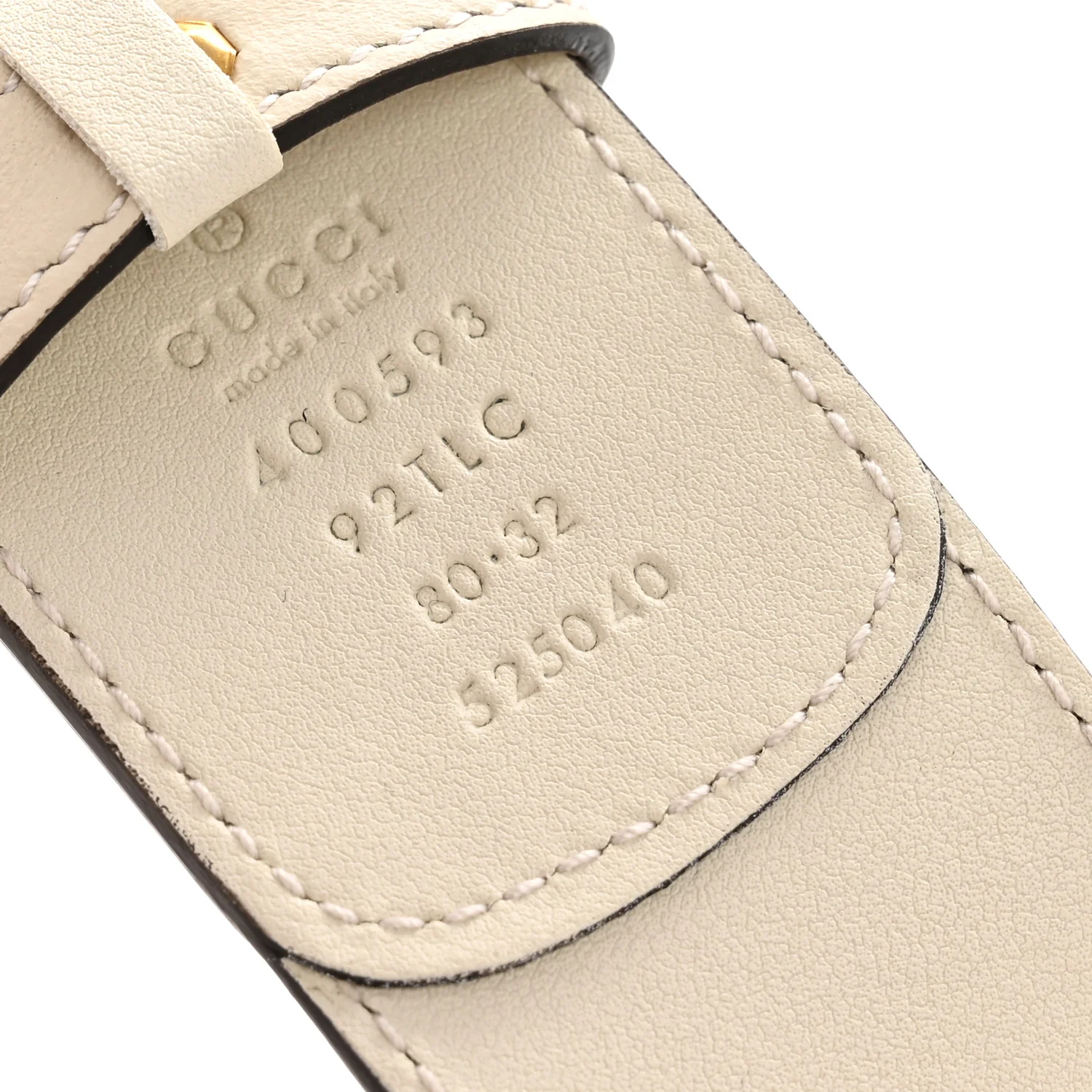 GG Supreme Monogram Matte Plutone Calfskin Double G 40mm Belt 80 32 Beige Ebony Mystic White - Image 5
