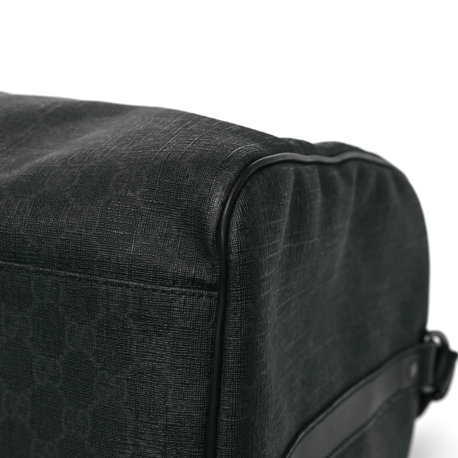 GG Supreme Monogram Medium Carry-On Duffle Bag Black Grey - Image 12