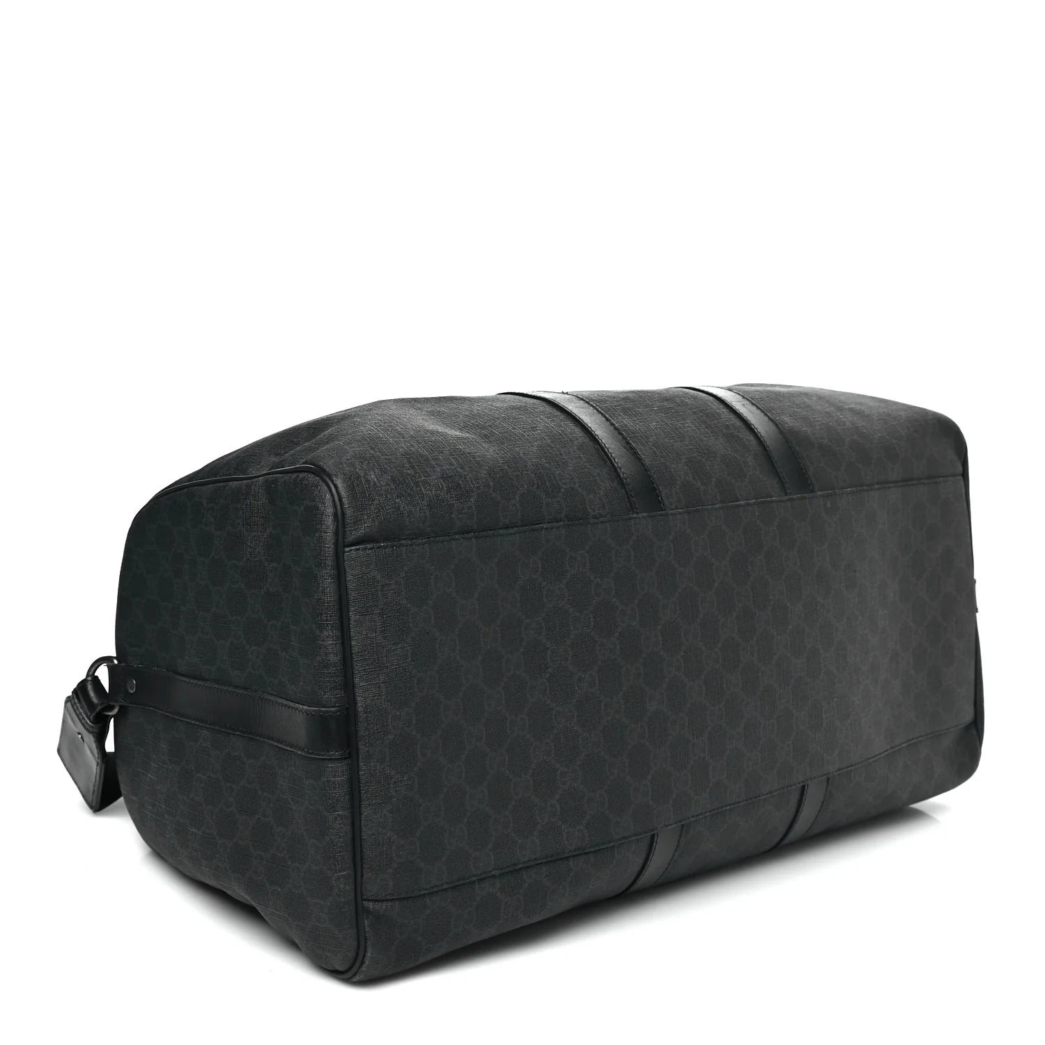 GG Supreme Monogram Medium Carry-On Duffle Bag Black Grey - Image 4