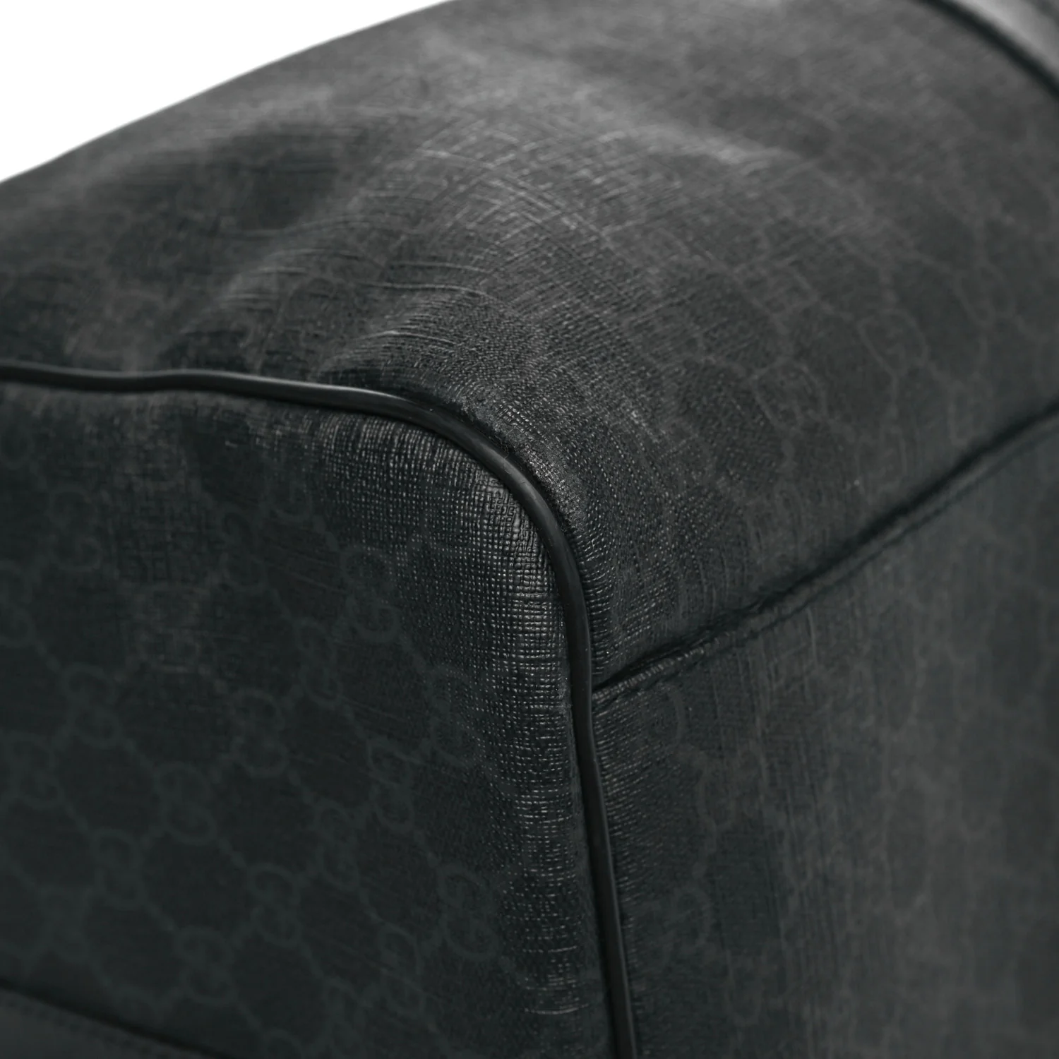 GG Supreme Monogram Medium Carry-On Duffle Bag Black Grey - Image 9