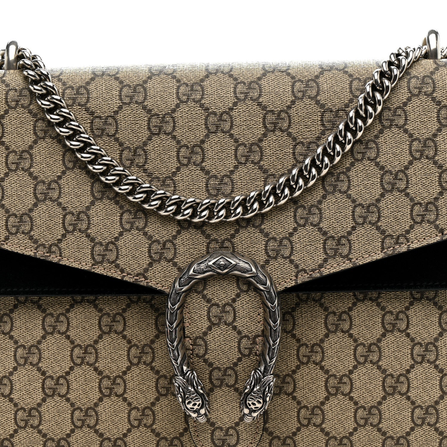 GG Supreme Monogram Medium Dionysus Shoulder Bag Black - Image 9