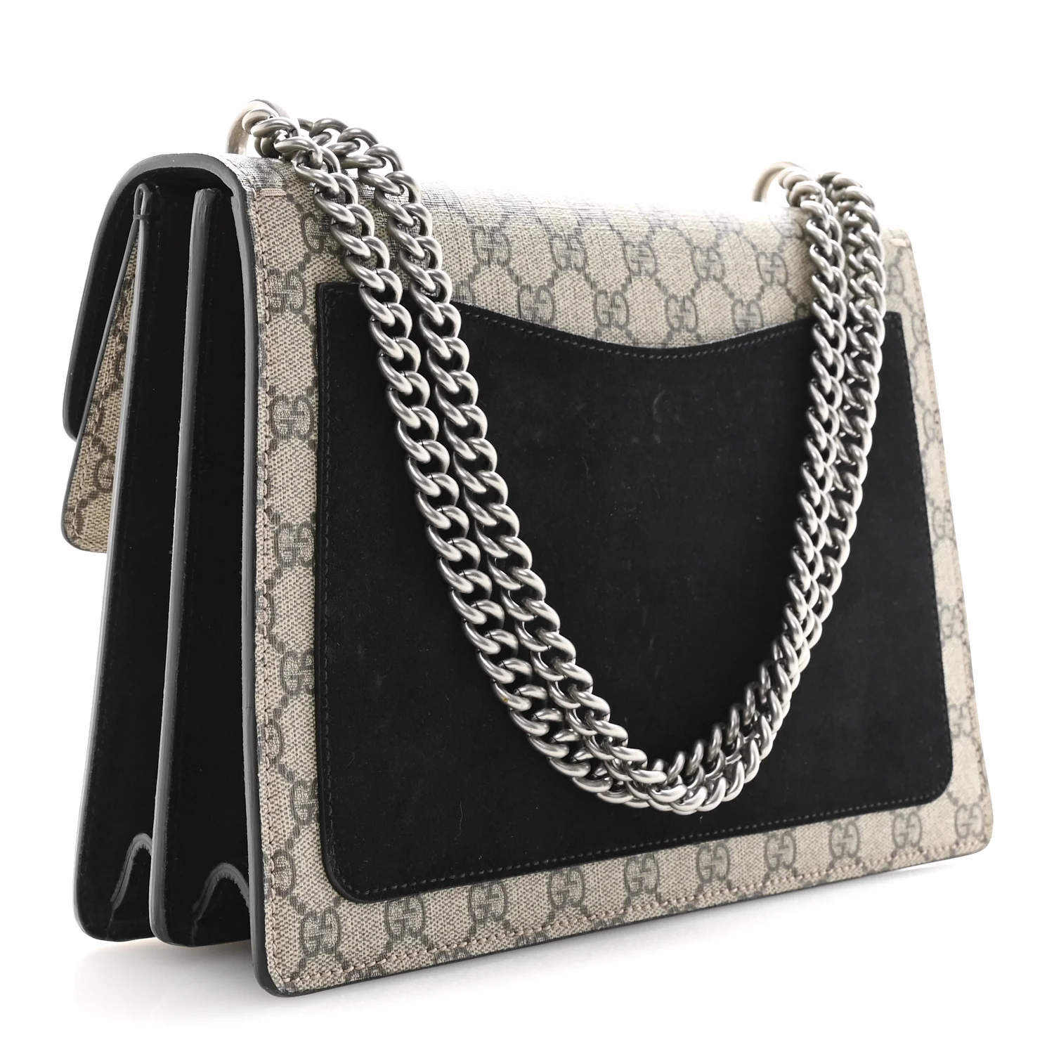 GG Supreme Monogram Medium Dionysus Shoulder Bag Black - Image 3