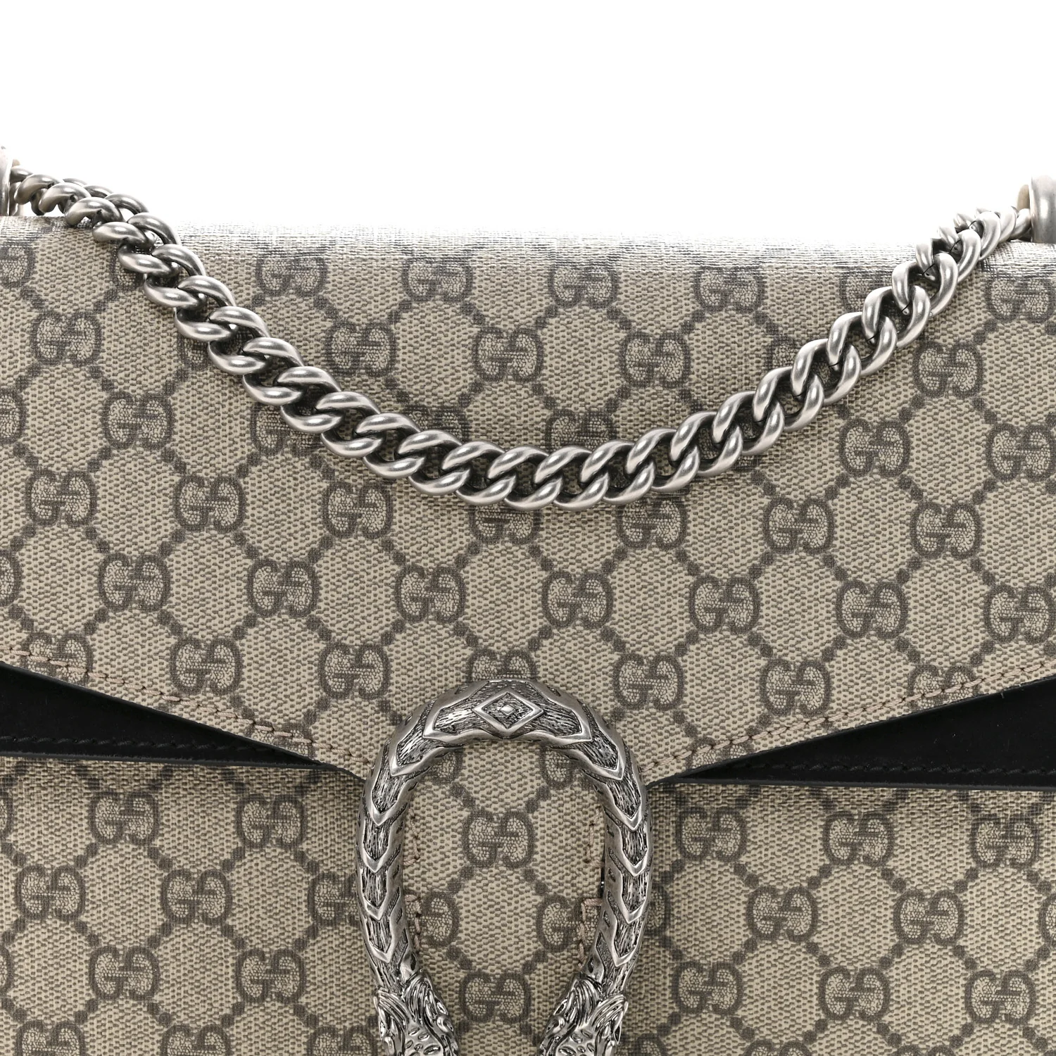 GG Supreme Monogram Medium Dionysus Shoulder Bag Black - Image 8