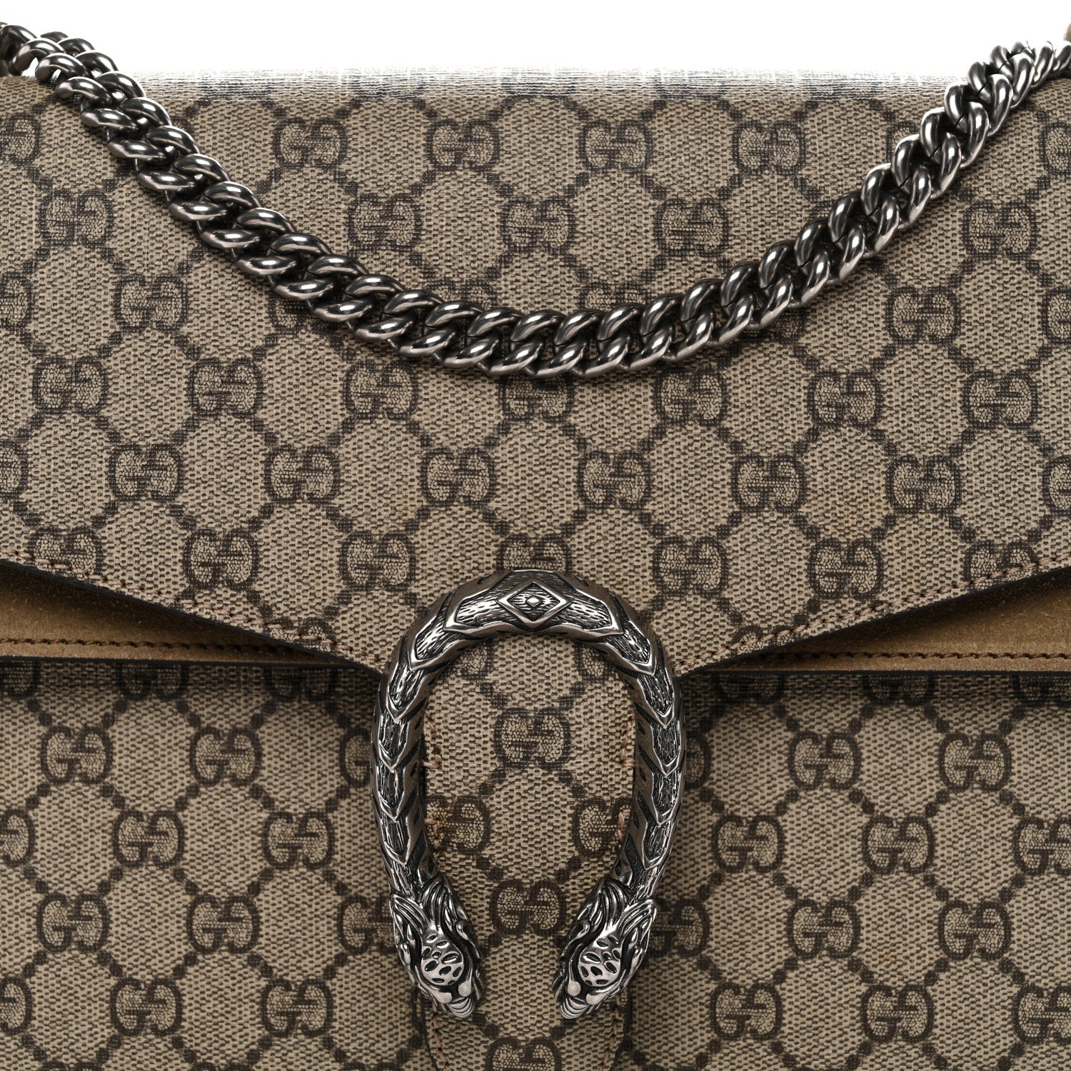 GG Supreme Monogram Medium Dionysus Shoulder Bag Taupe - Image 8