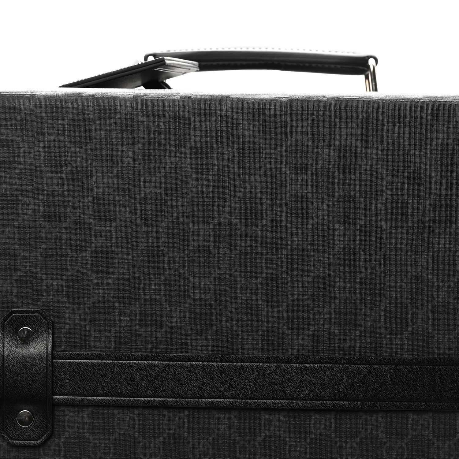 GG Supreme Monogram Medium Globe-Trotter Suitcase Black - Image 12