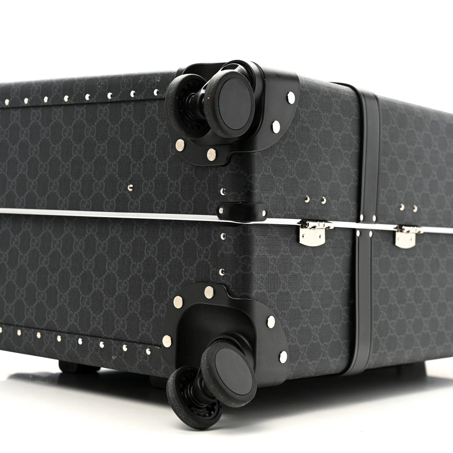 GG Supreme Monogram Medium Globe-Trotter Suitcase Black - Image 16