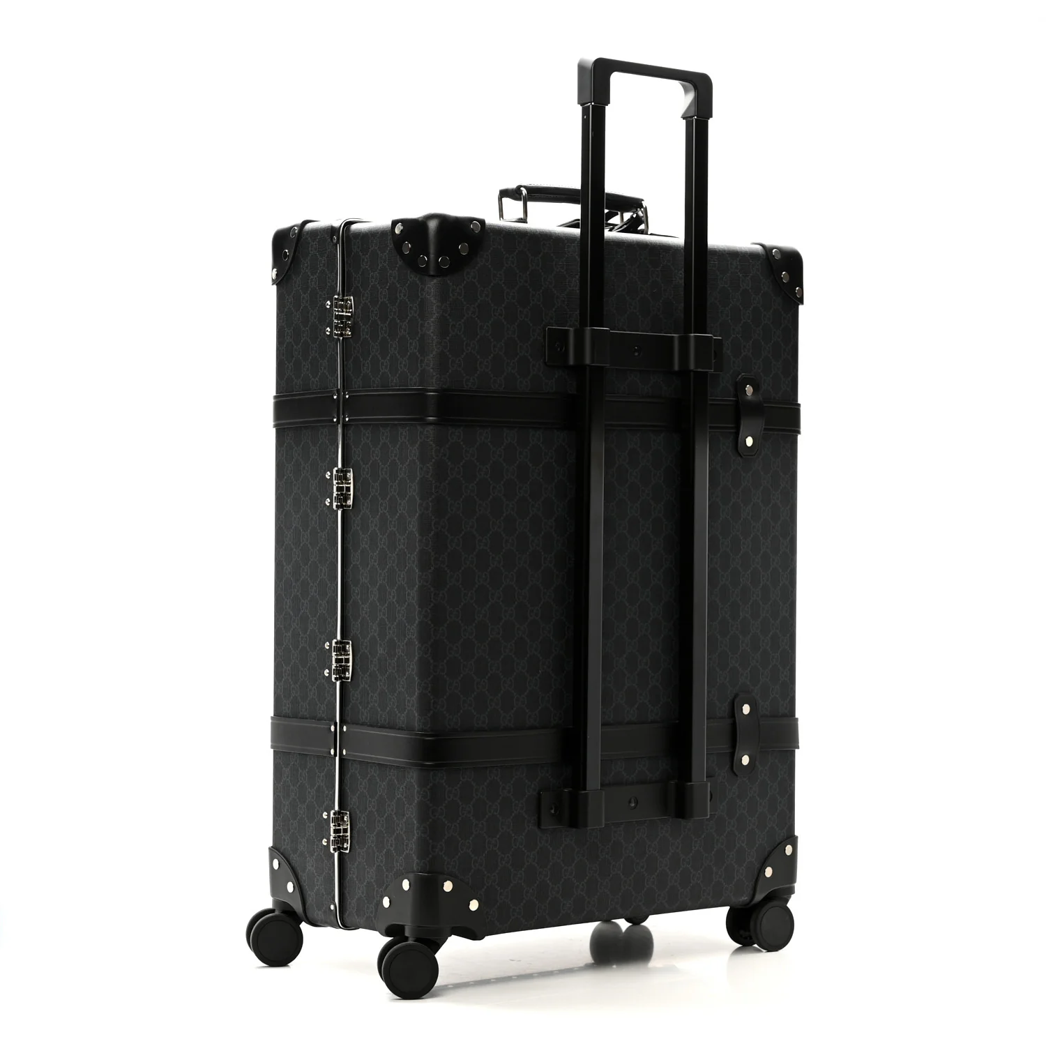 GG Supreme Monogram Medium Globe-Trotter Suitcase Black - Image 4