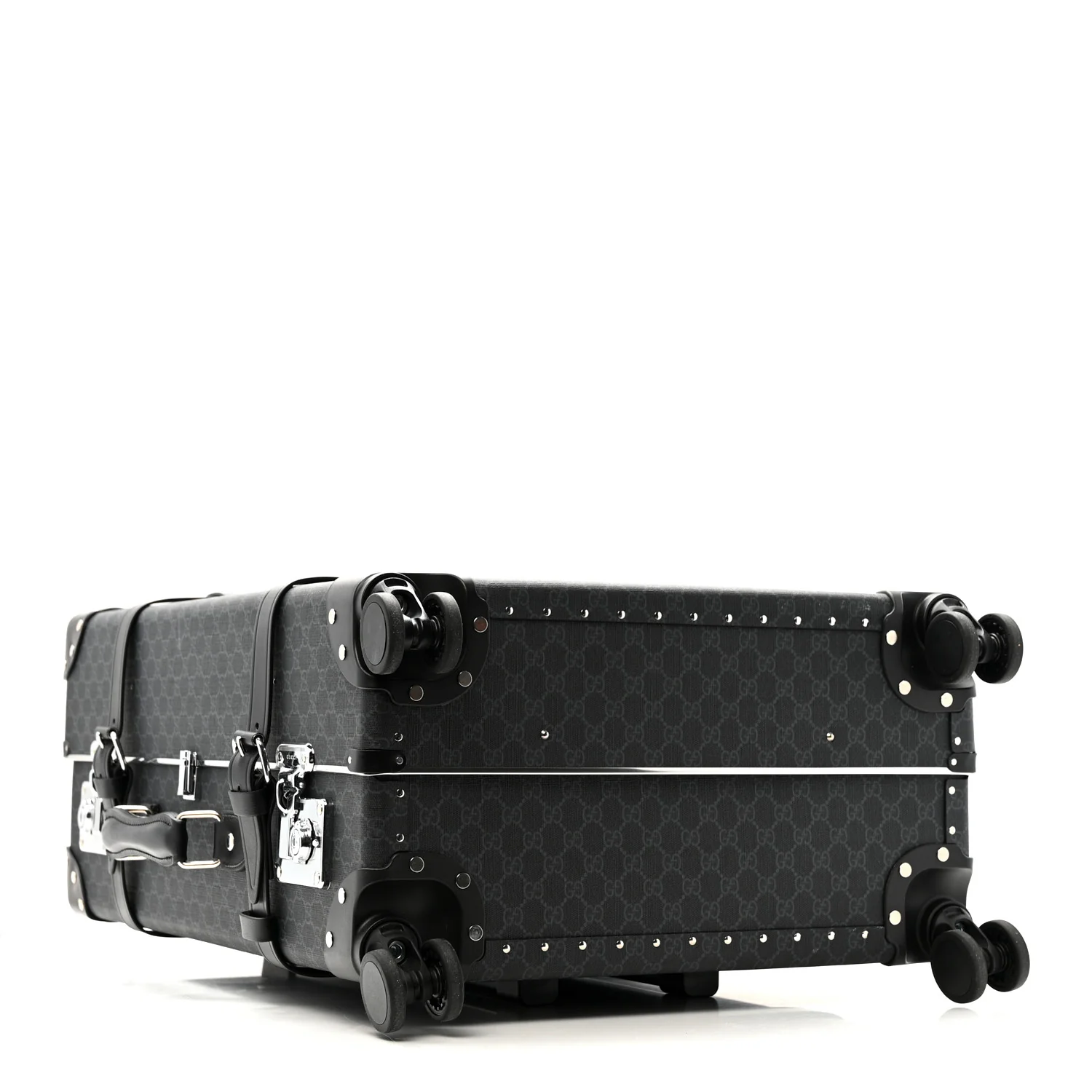 GG Supreme Monogram Medium Globe-Trotter Suitcase Black - Image 6