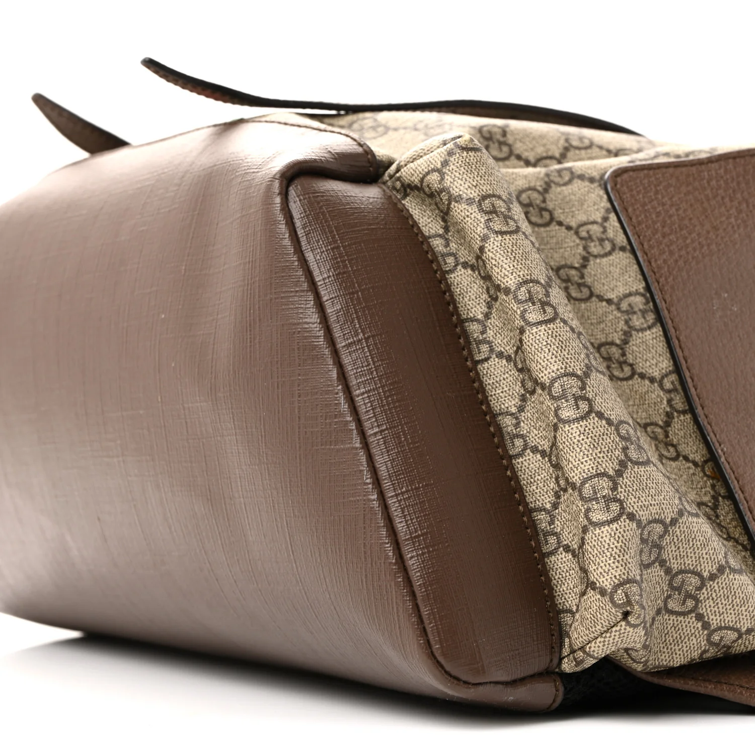 GG Supreme Monogram Medium Ophidia Double Buckle Backpack Brown - Image 28