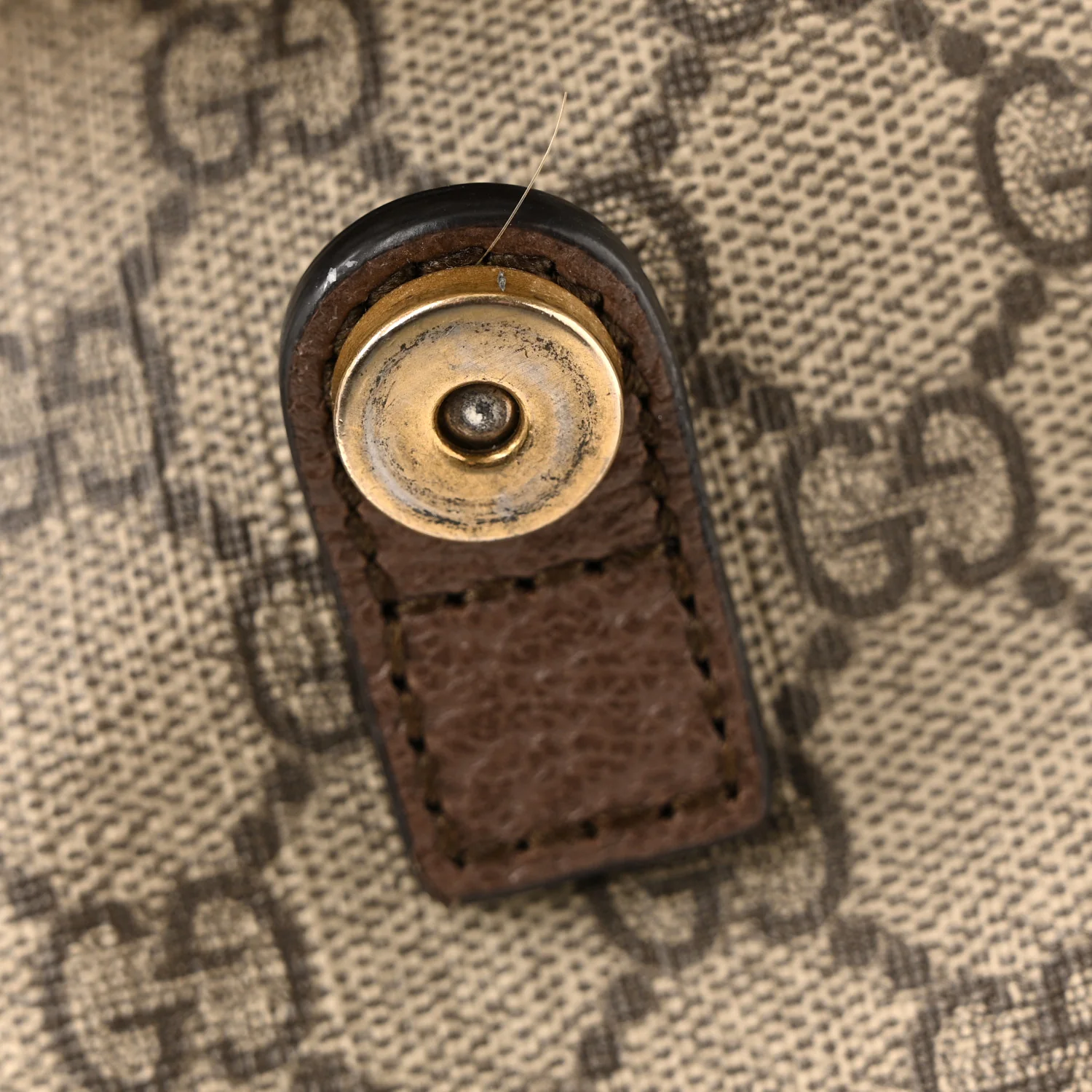 GG Supreme Monogram Medium Ophidia Double Buckle Backpack Brown - Image 43