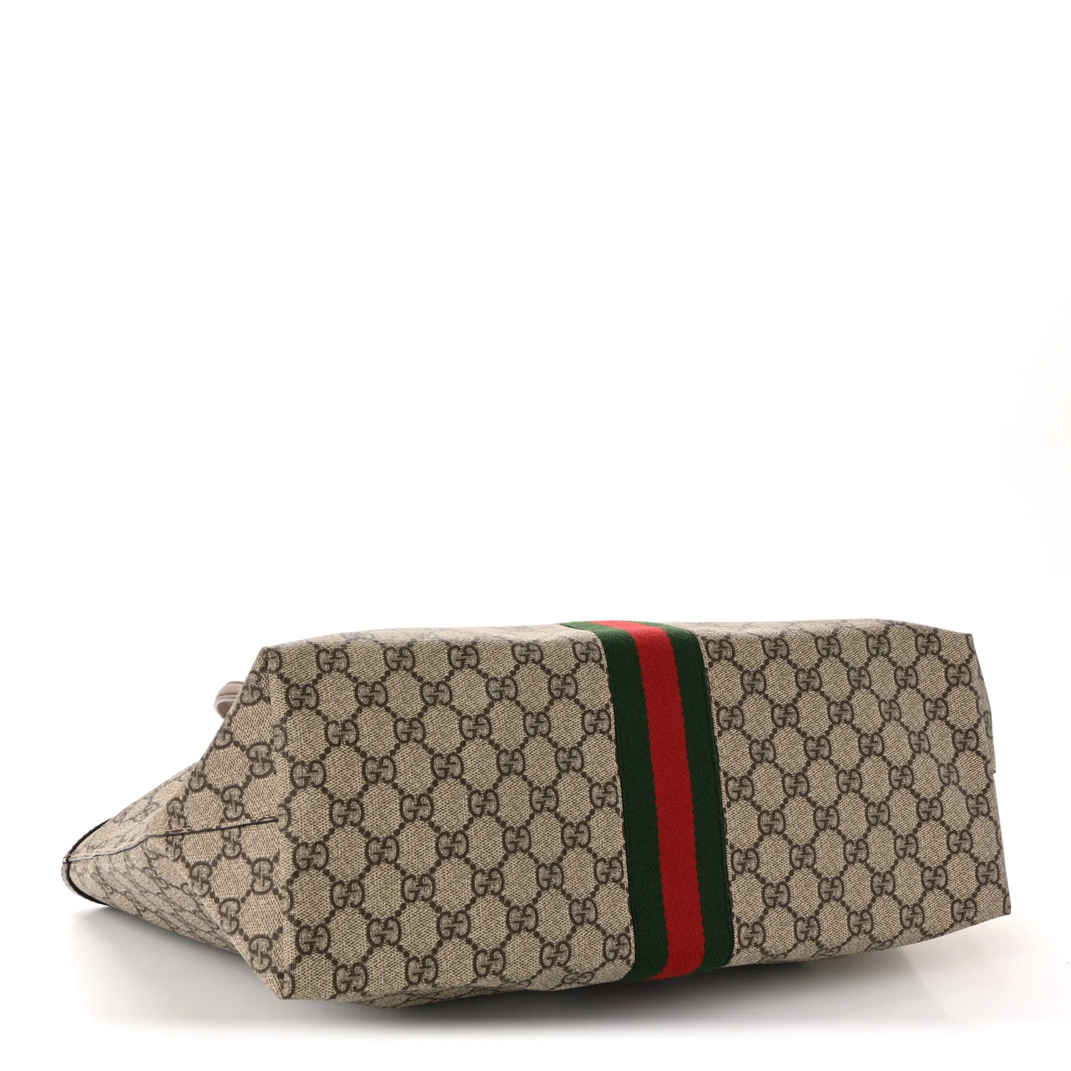 GG Supreme Monogram Medium Ophidia Shopping Tote Brown - Image 4