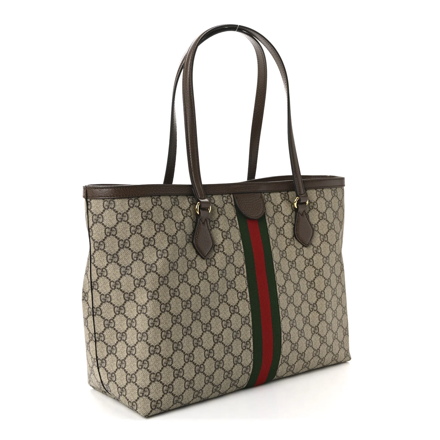 GG Supreme Monogram Medium Ophidia Shopping Tote Brown - Image 3