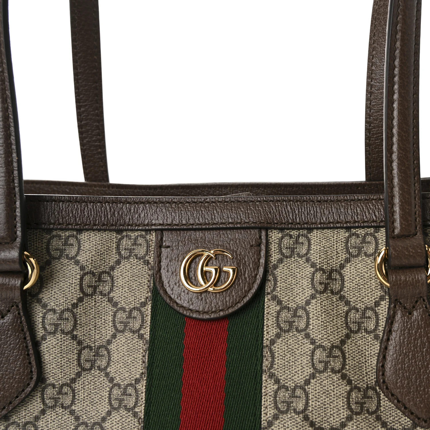 GG Supreme Monogram Medium Ophidia Shopping Tote Brown - Image 8