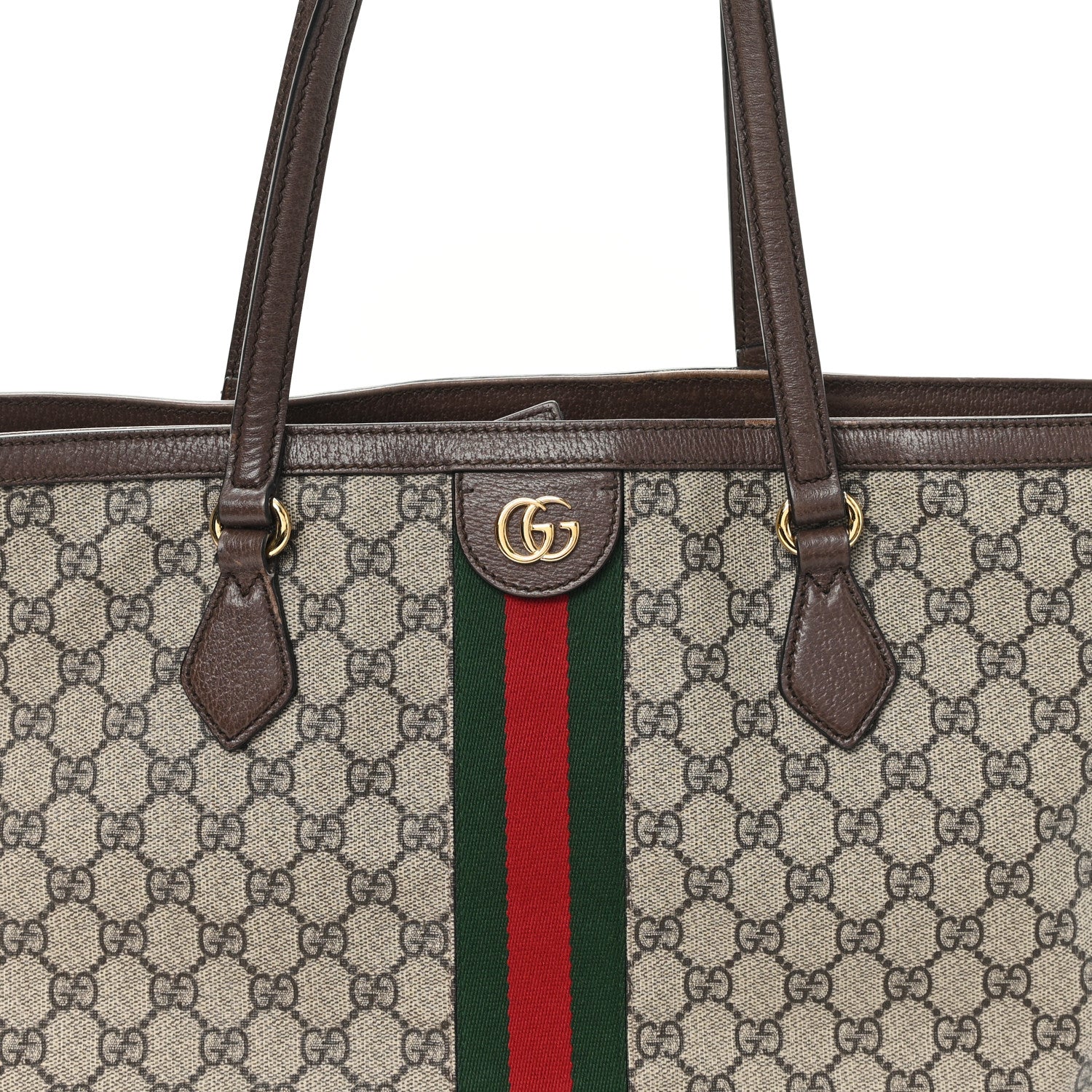 GG Supreme Monogram Medium Ophidia Shopping Tote Brown - Image 8