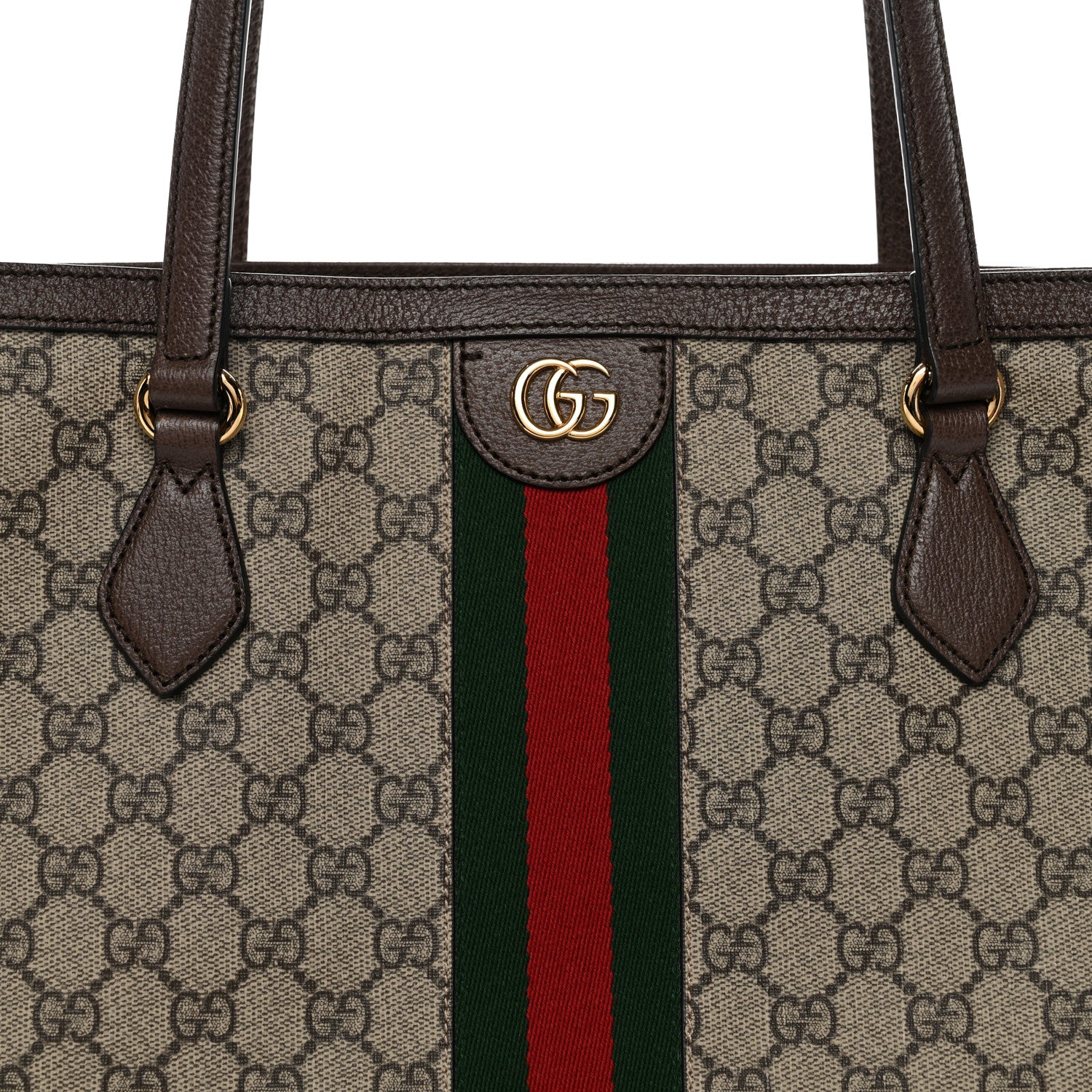 GG Supreme Monogram Medium Ophidia Shopping Tote Brown - Image 8