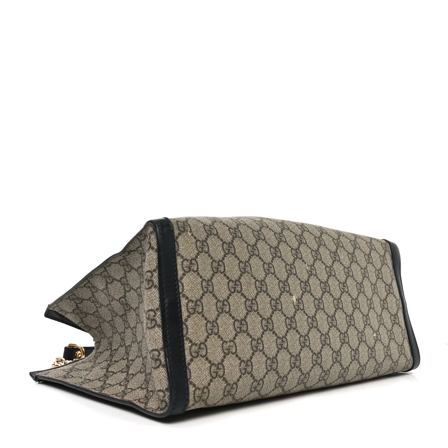 GG Supreme Monogram Medium Padlock Tote Black - Image 4