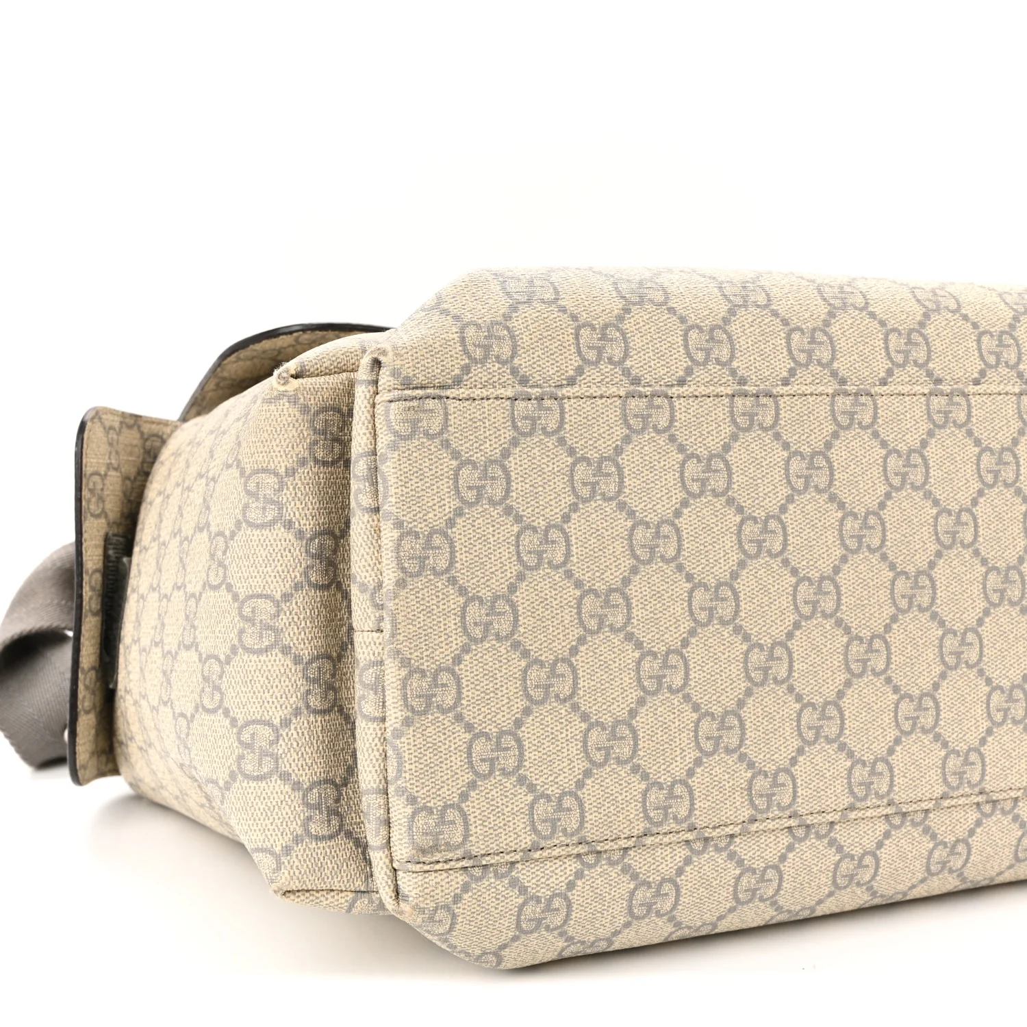 GG Supreme Monogram Messenger Diaper Bag Ecru Grigio - Image 16