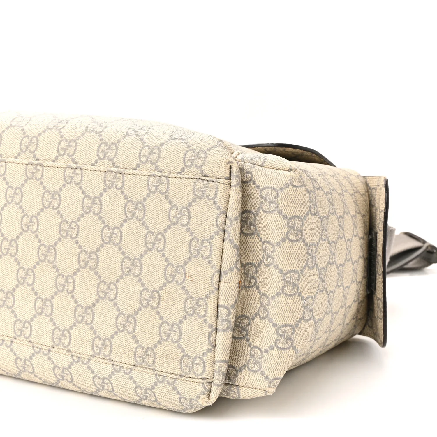 GG Supreme Monogram Messenger Diaper Bag Ecru Grigio - Image 19