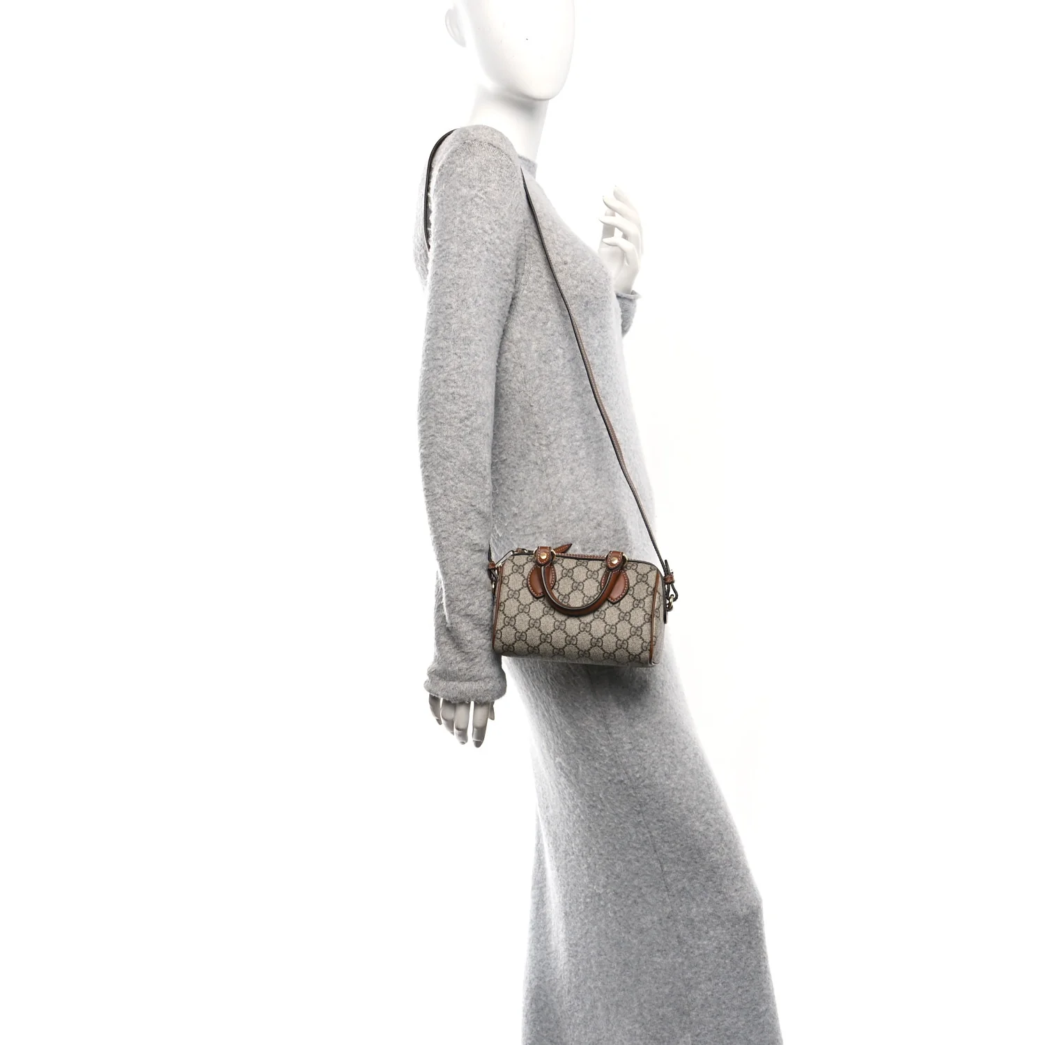GG Supreme Monogram Mini Boston Beige Tuscany - Image 2