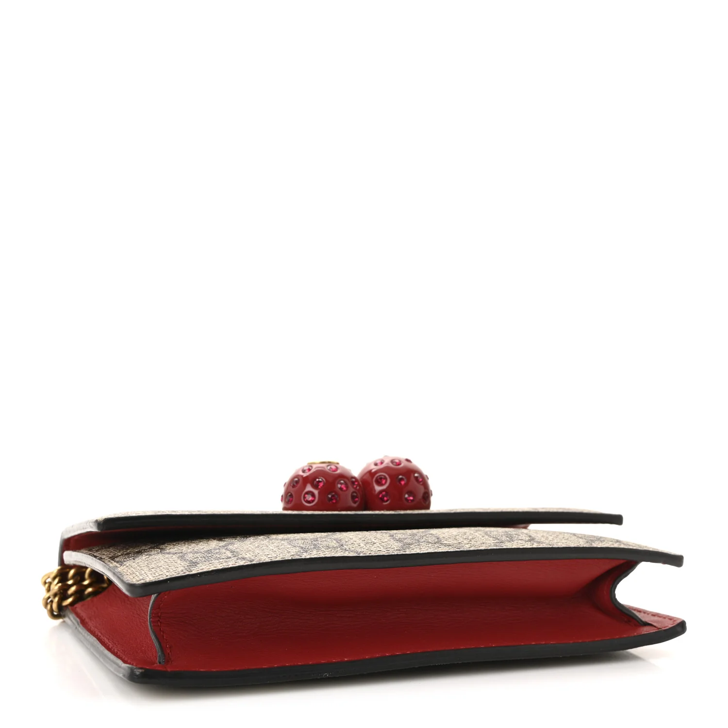 GG Supreme Monogram Mini Cherry Chain Bag - Image 4