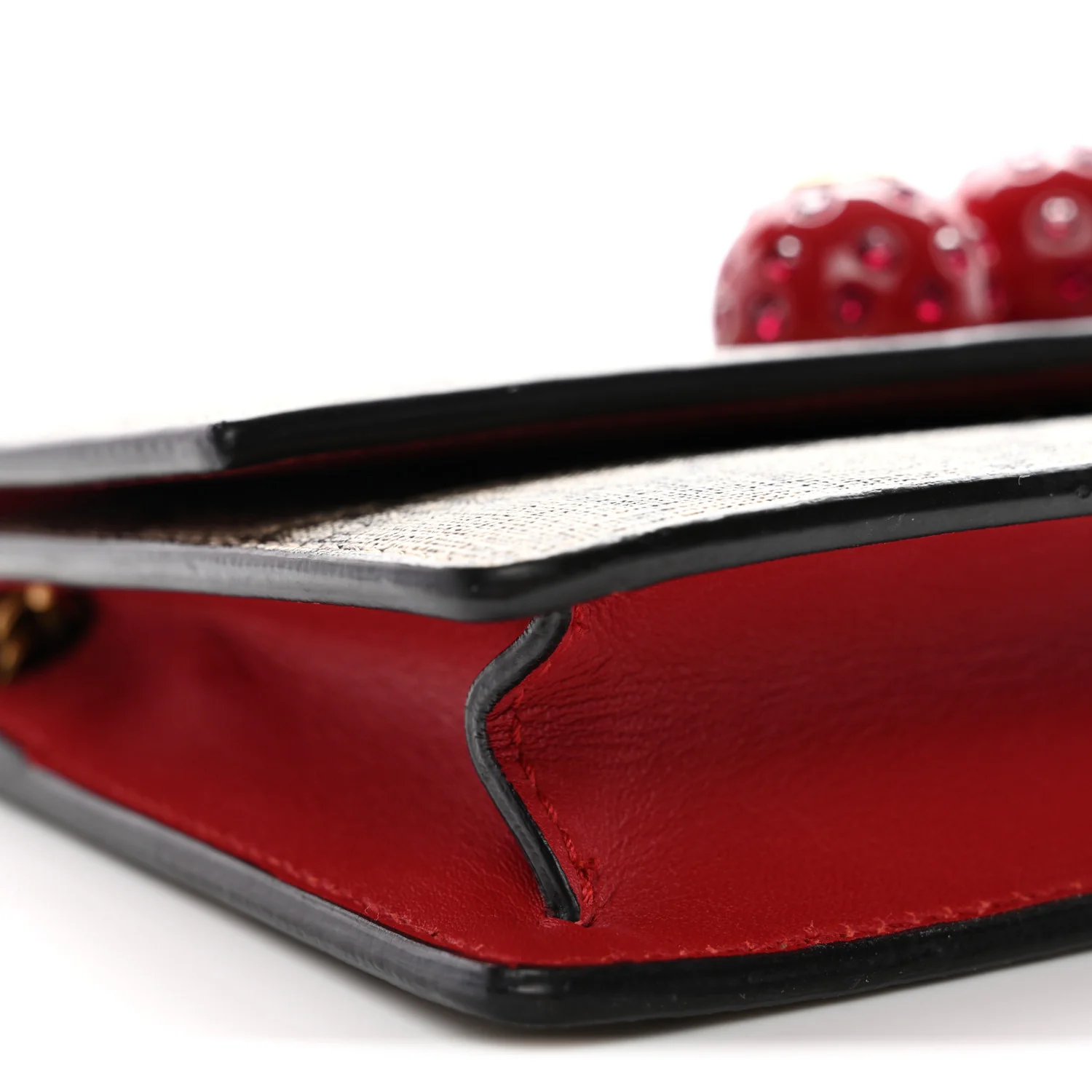GG Supreme Monogram Mini Cherry Chain Bag - Image 9