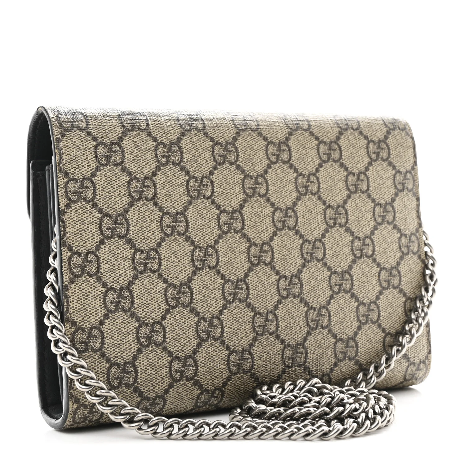 GG Supreme Monogram Mini Dionysus Chain Wallet Beige Black - Image 3