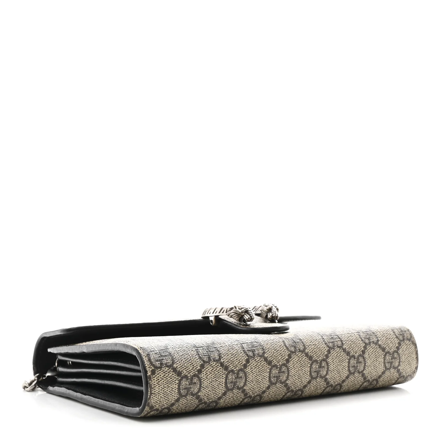 GG Supreme Monogram Mini Dionysus Chain Wallet Beige Black - Image 4