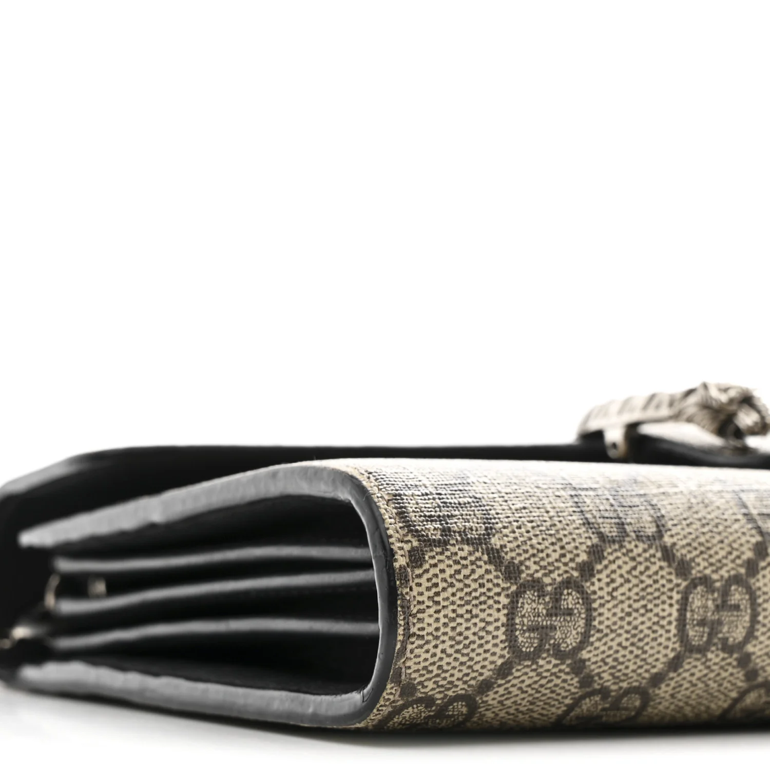 GG Supreme Monogram Mini Dionysus Chain Wallet Beige Black - Image 7