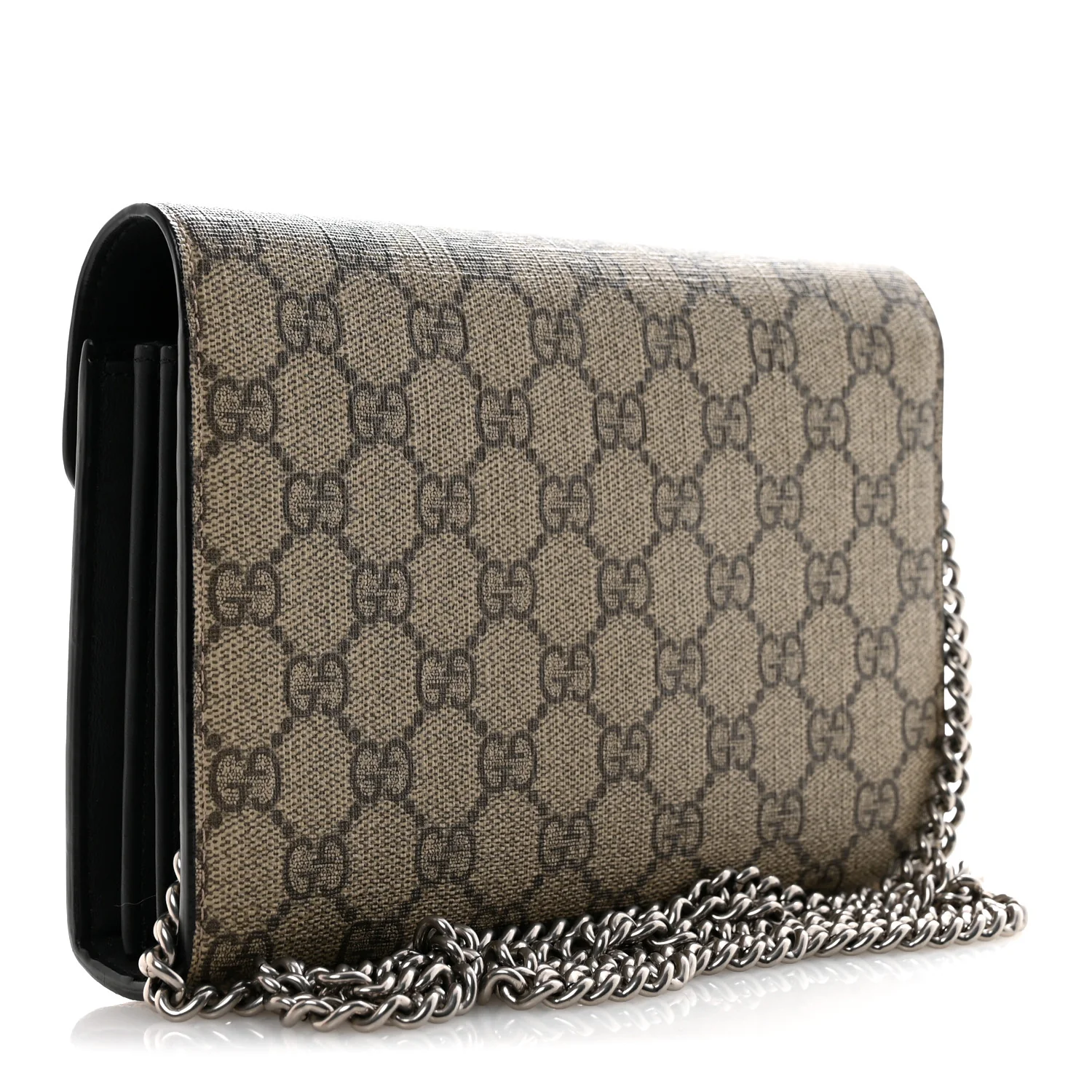 GG Supreme Monogram Mini Dionysus Chain Wallet Beige Black - Image 3
