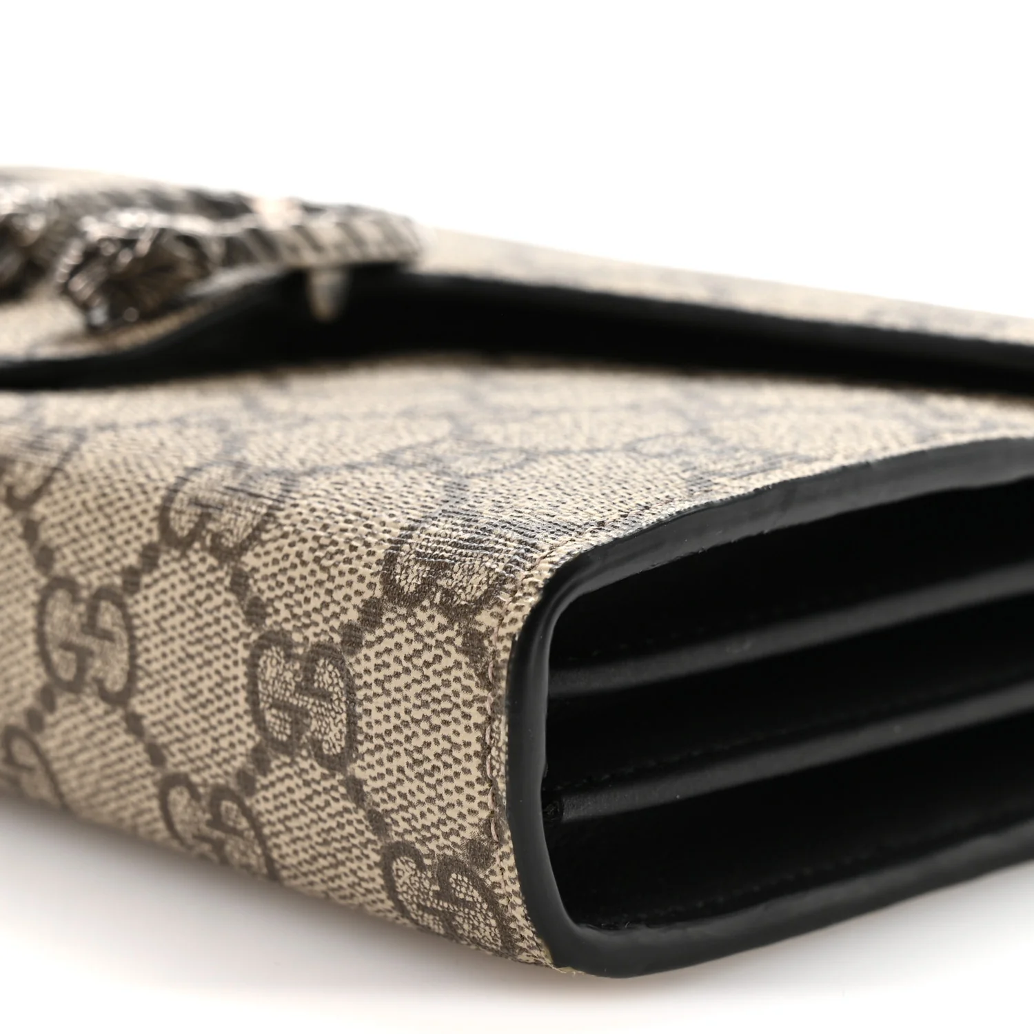 GG Supreme Monogram Mini Dionysus Chain Wallet Beige Black - Image 10