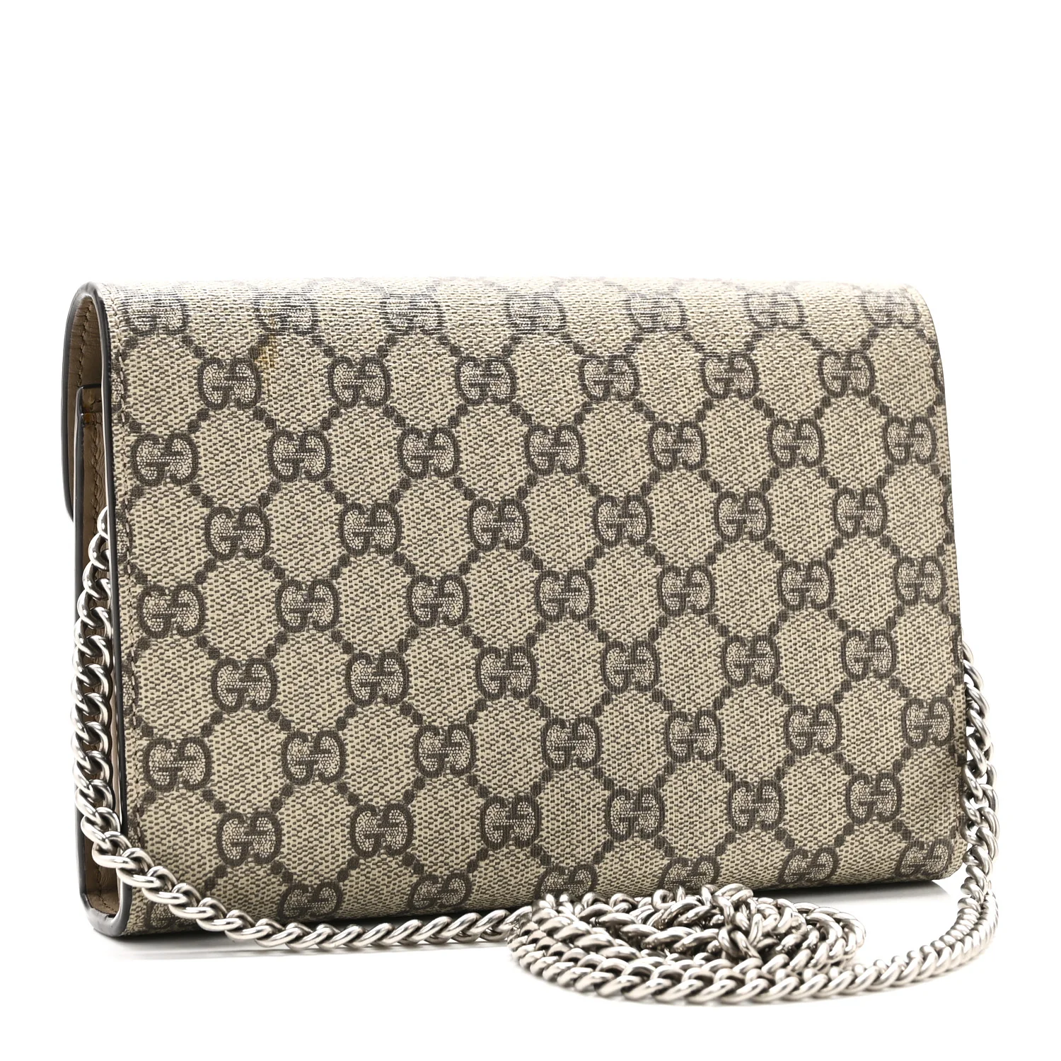 GG Supreme Monogram Mini Dionysus Chain Wallet Beige Taupe - Image 3