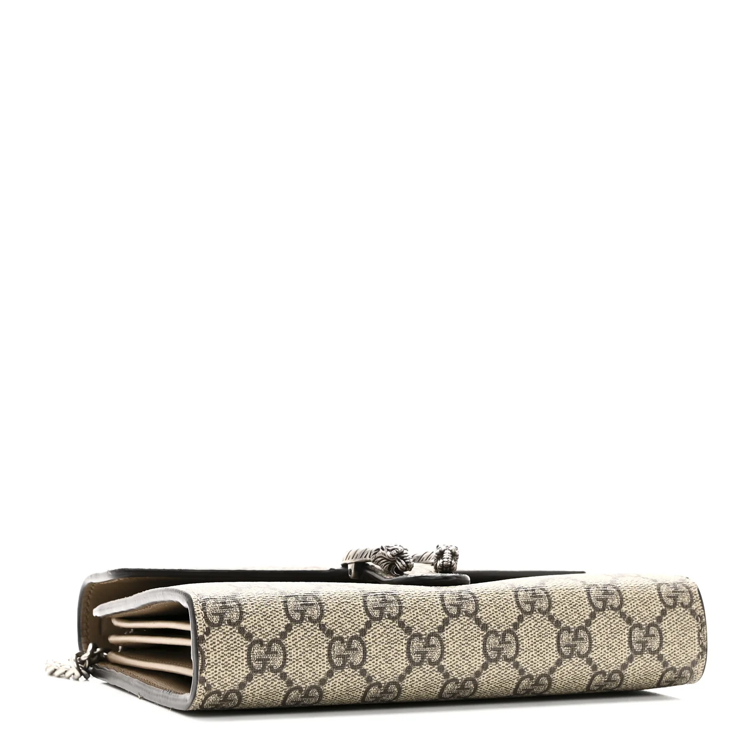 GG Supreme Monogram Mini Dionysus Chain Wallet Beige Taupe - Image 4