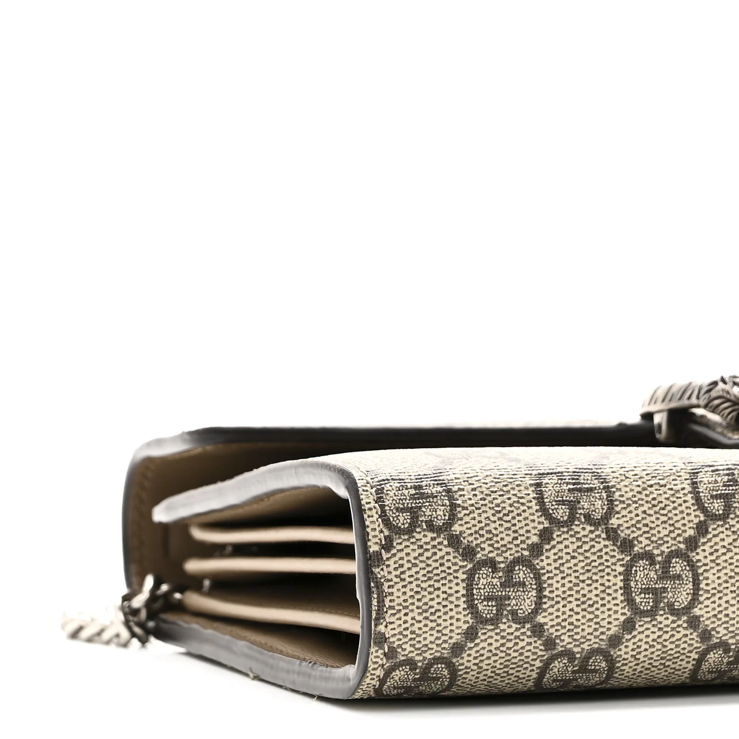 GG Supreme Monogram Mini Dionysus Chain Wallet Beige Taupe - Image 9