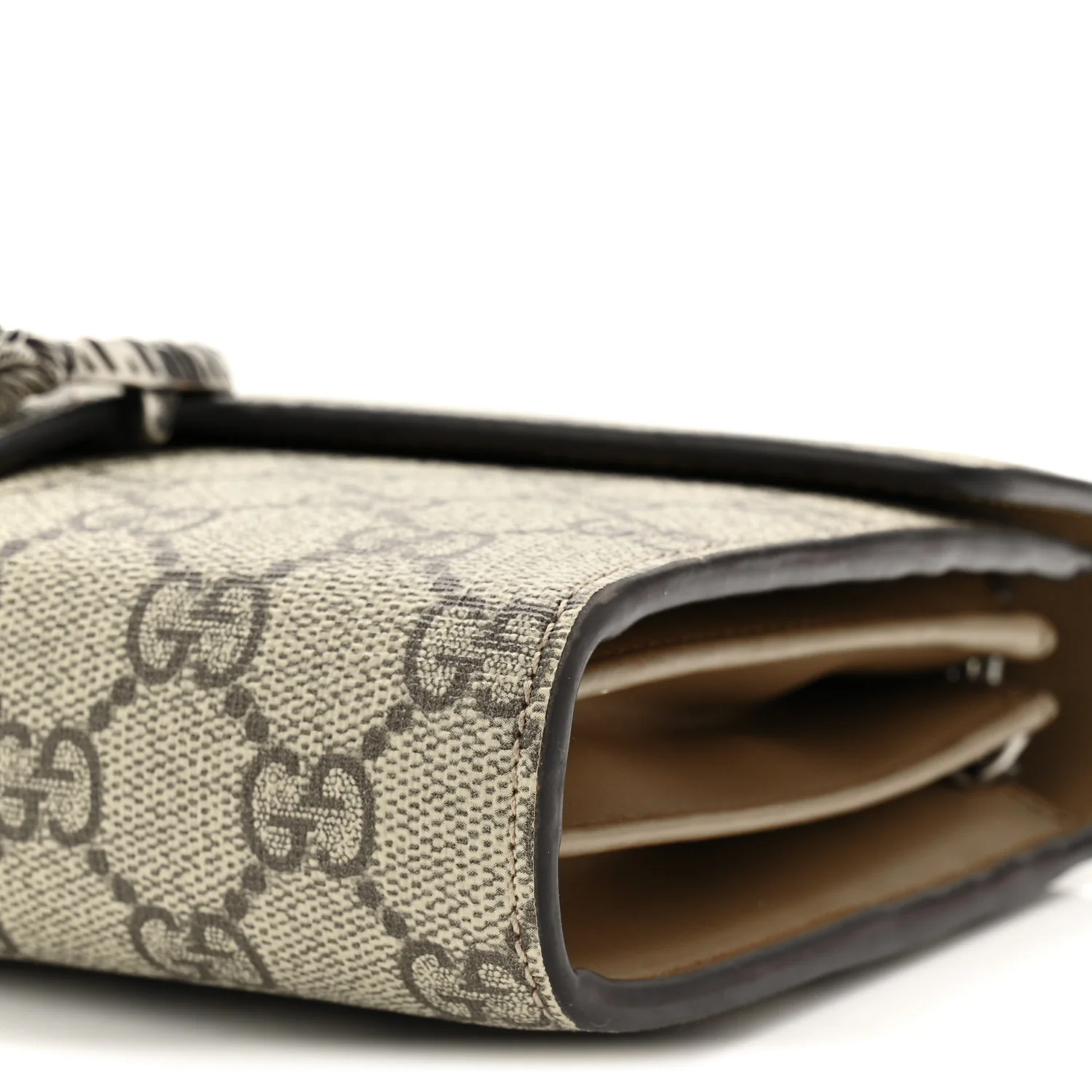 GG Supreme Monogram Mini Dionysus Chain Wallet Beige Taupe - Image 10