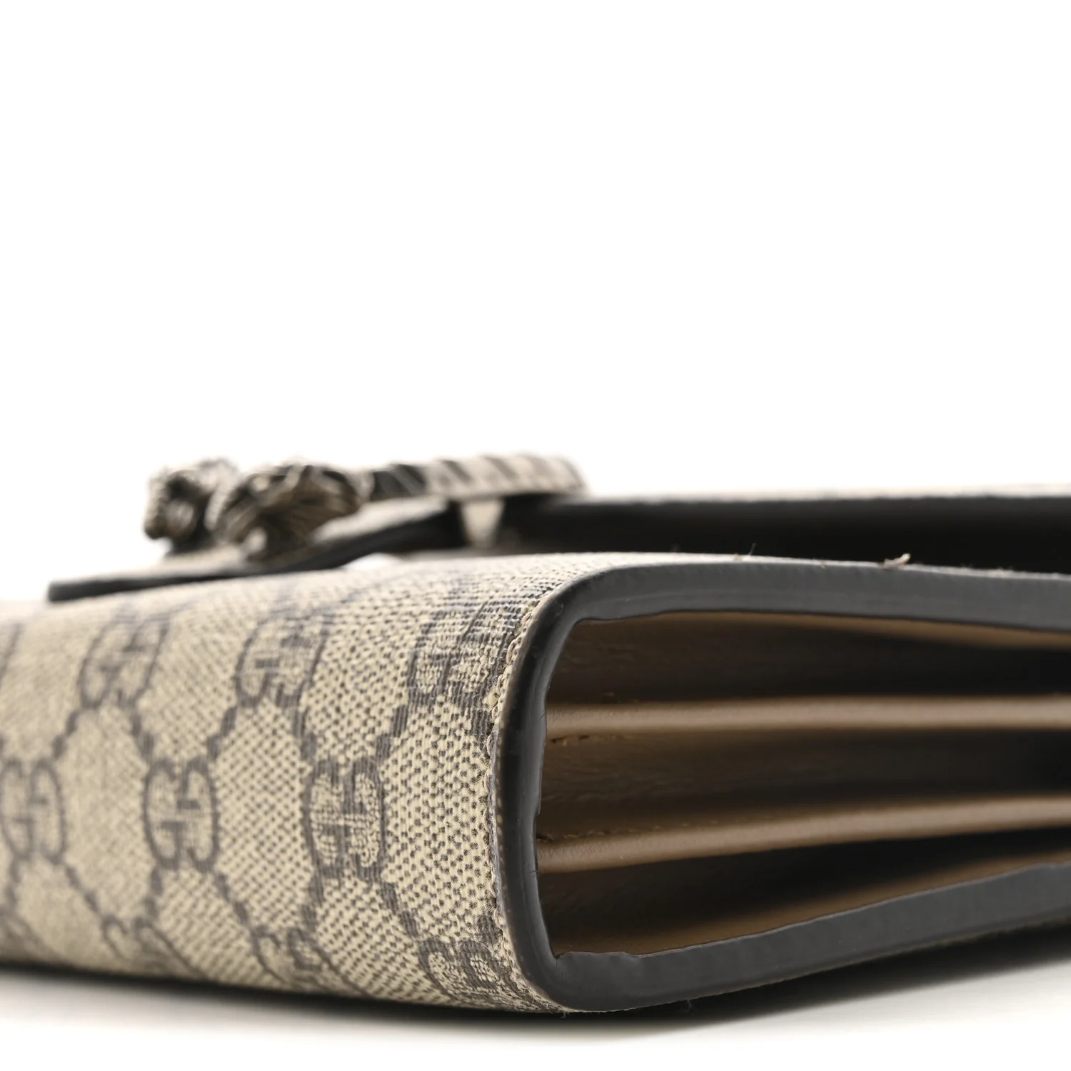 GG Supreme Monogram Mini Dionysus Chain Wallet Beige Taupe - Image 11