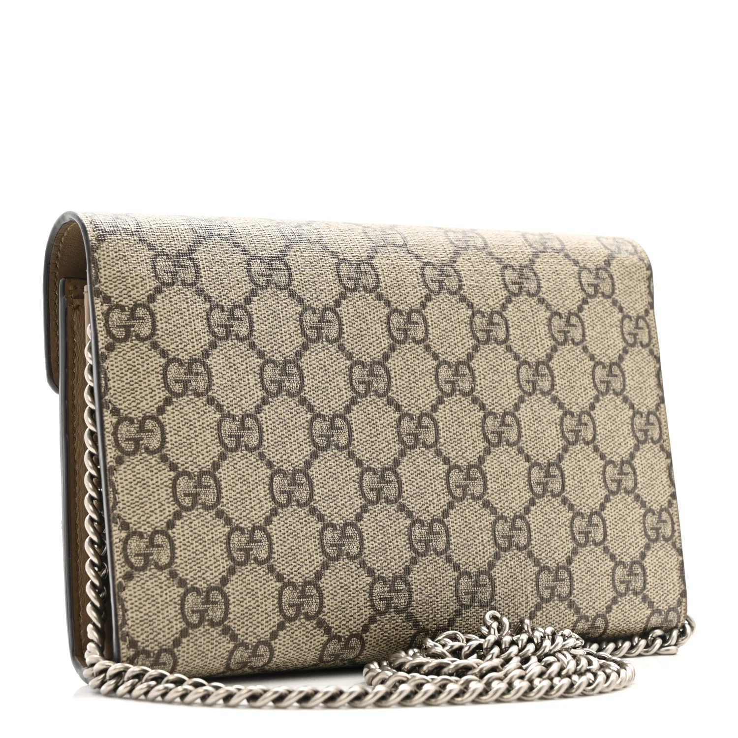 GG Supreme Monogram Mini Dionysus Chain Wallet Beige Taupe - Image 3