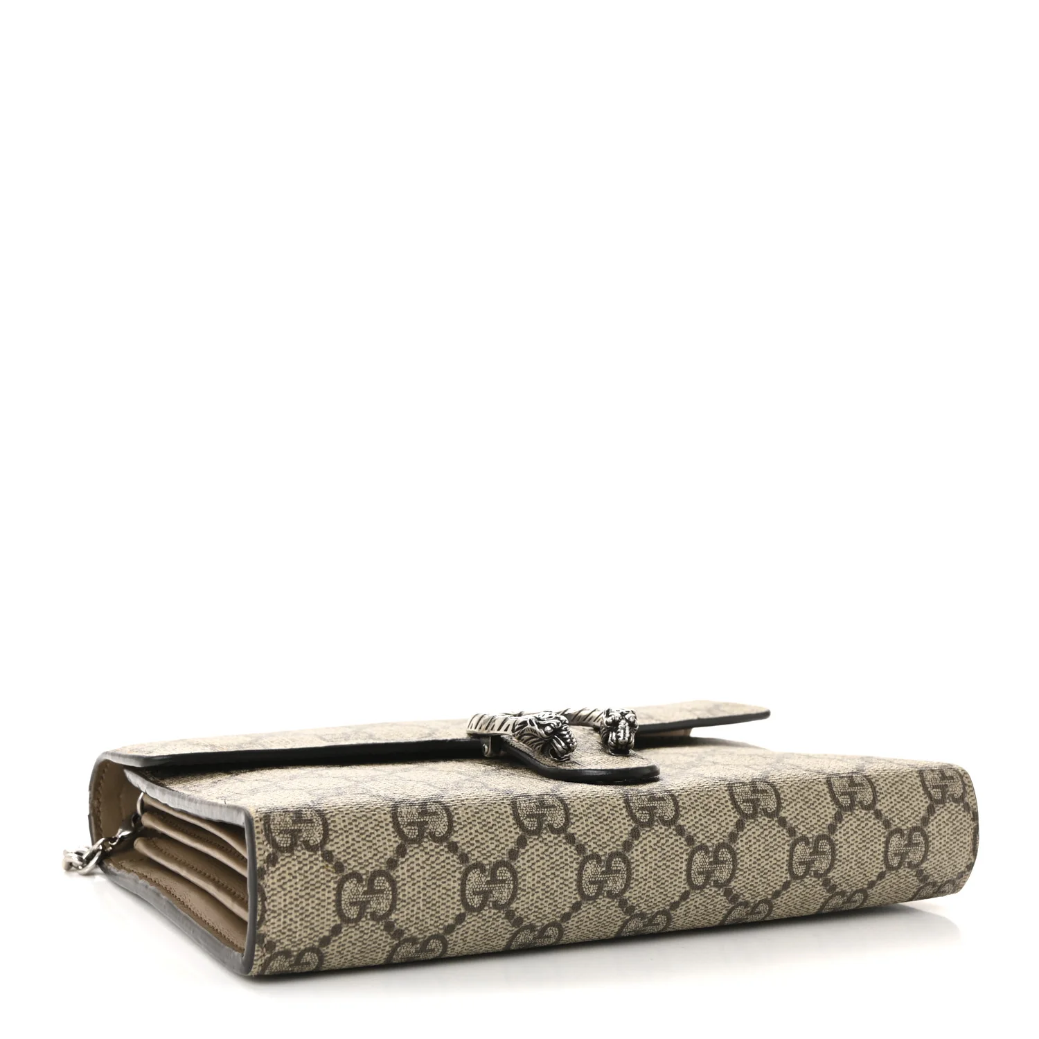 GG Supreme Monogram Mini Dionysus Chain Wallet Beige Taupe - Image 4