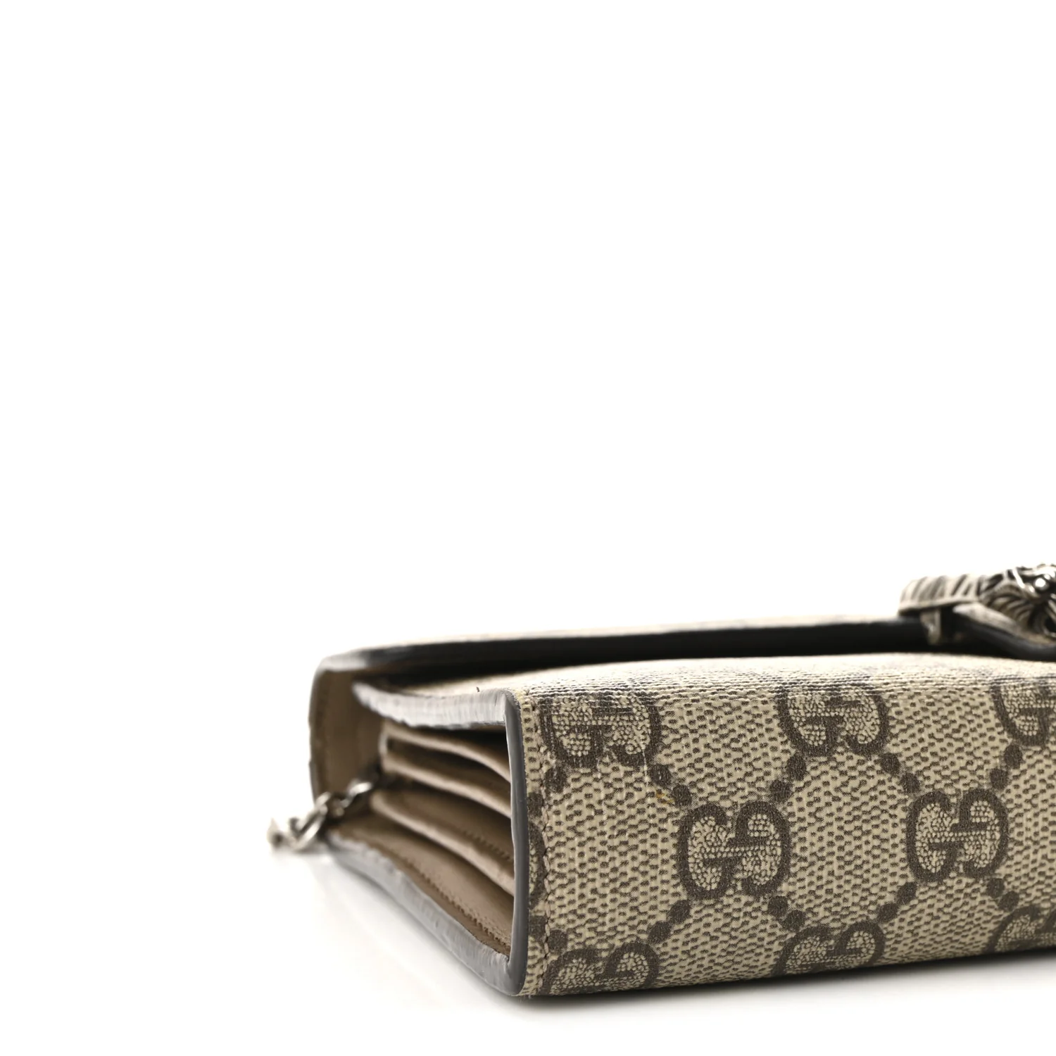 GG Supreme Monogram Mini Dionysus Chain Wallet Beige Taupe - Image 8