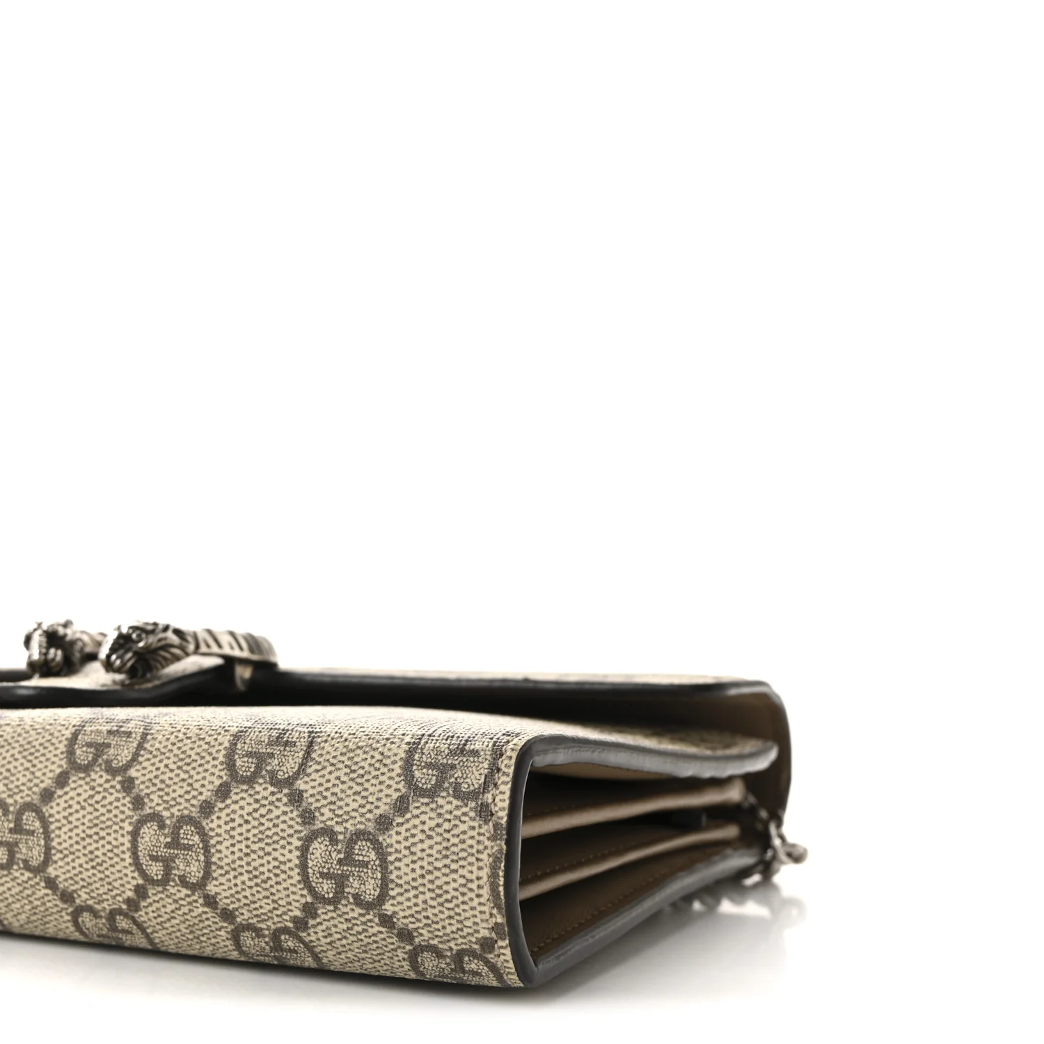 GG Supreme Monogram Mini Dionysus Chain Wallet Beige Taupe - Image 9