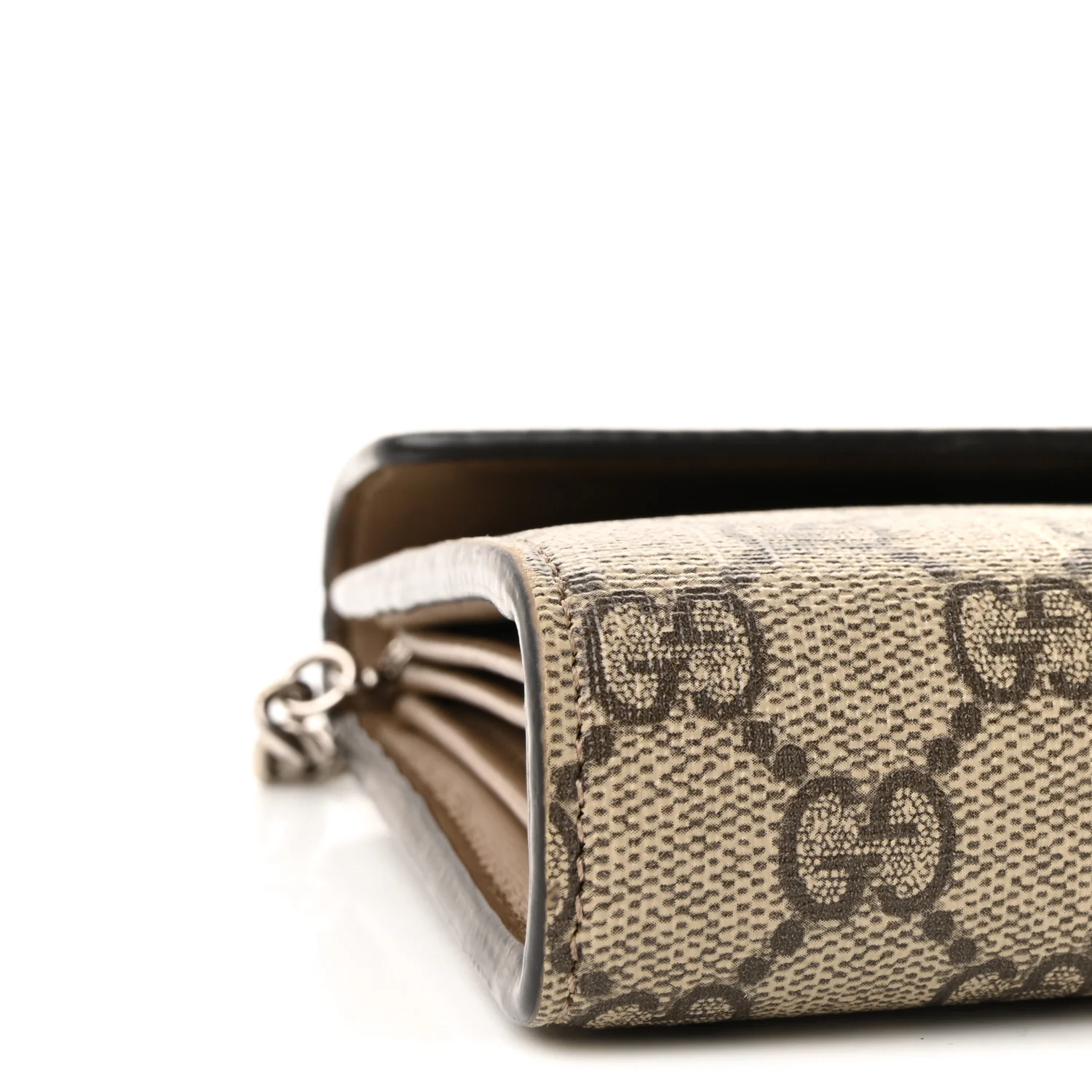GG Supreme Monogram Mini Dionysus Chain Wallet Beige Taupe - Image 9
